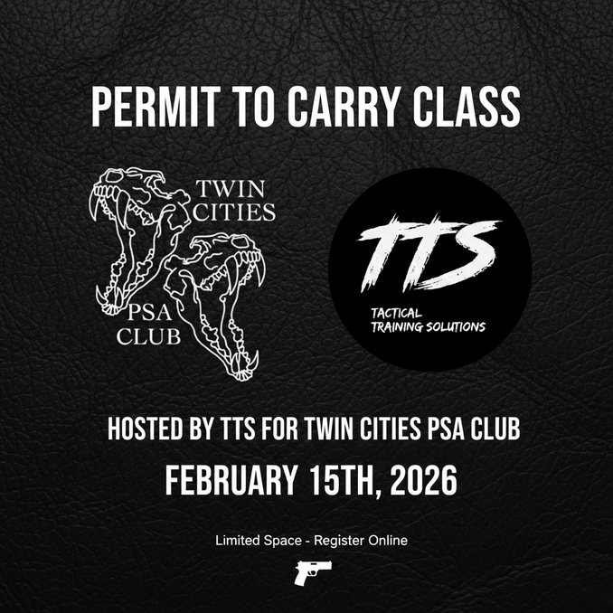 Twin Cities Practical Shooting Association permit to carry class graphic
