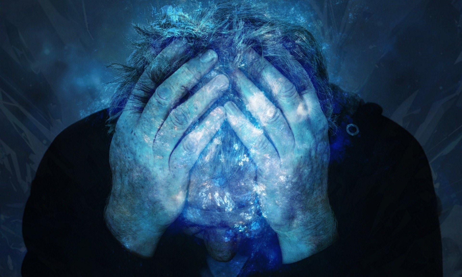 Person experiencing anxious overwhelm