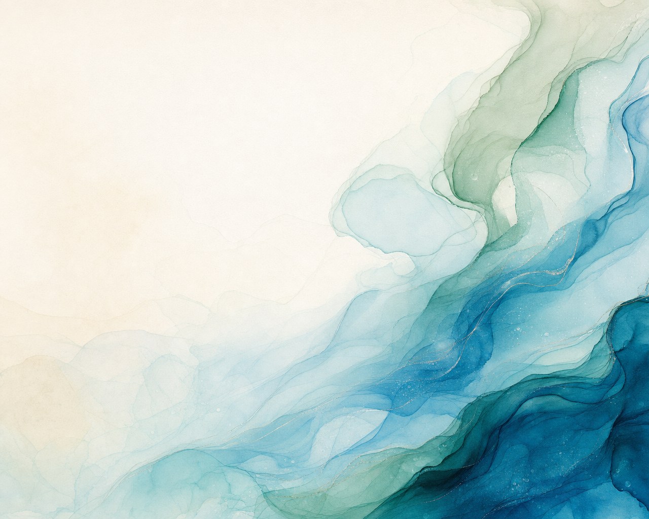 Abstract flowing blue-green currents