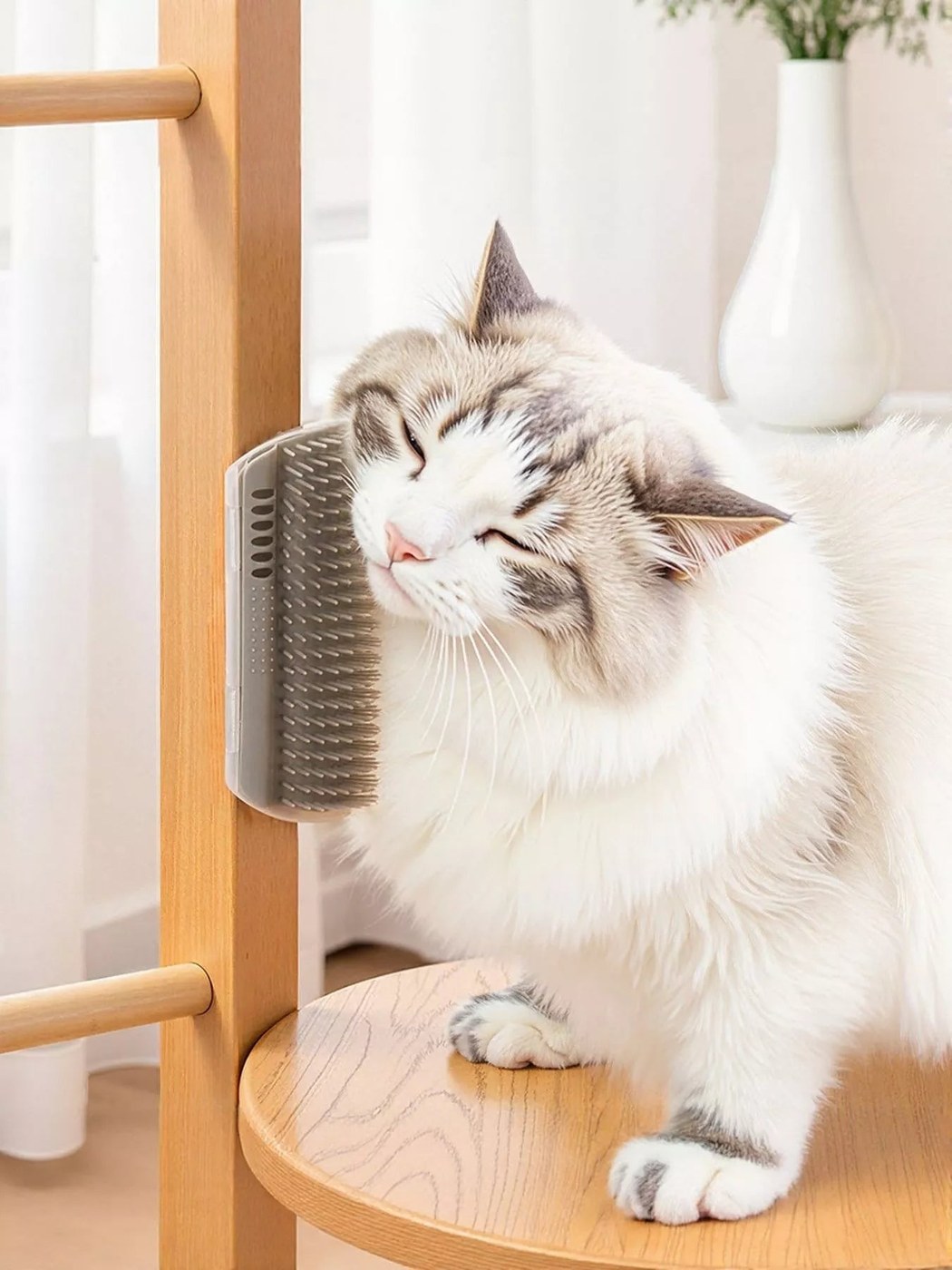 Self Groomer Wall Corner Cat Brush Pet Hair Remover Comb