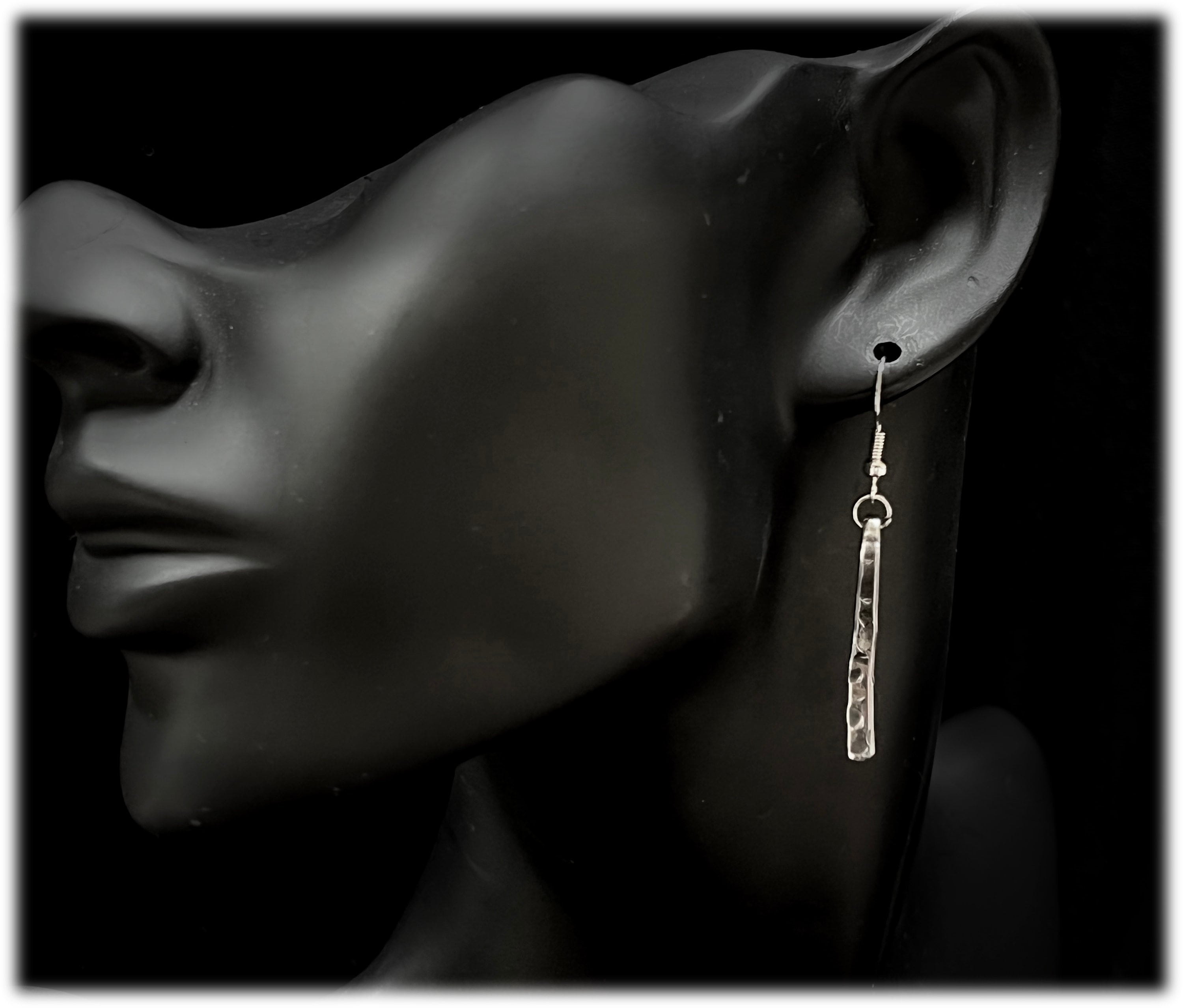 Rustic Hammered Silverplate Earrings: Upcycled Fork Tine Jewelry