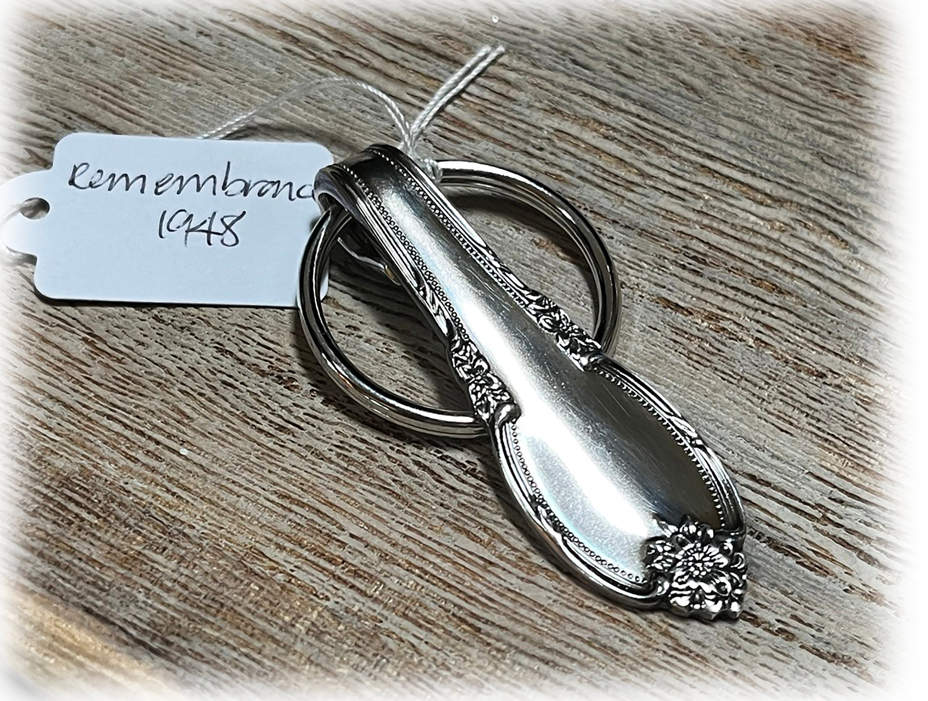 Upcycled Spoon Handle Key Finder, Remembrance 1948, Purse Hook