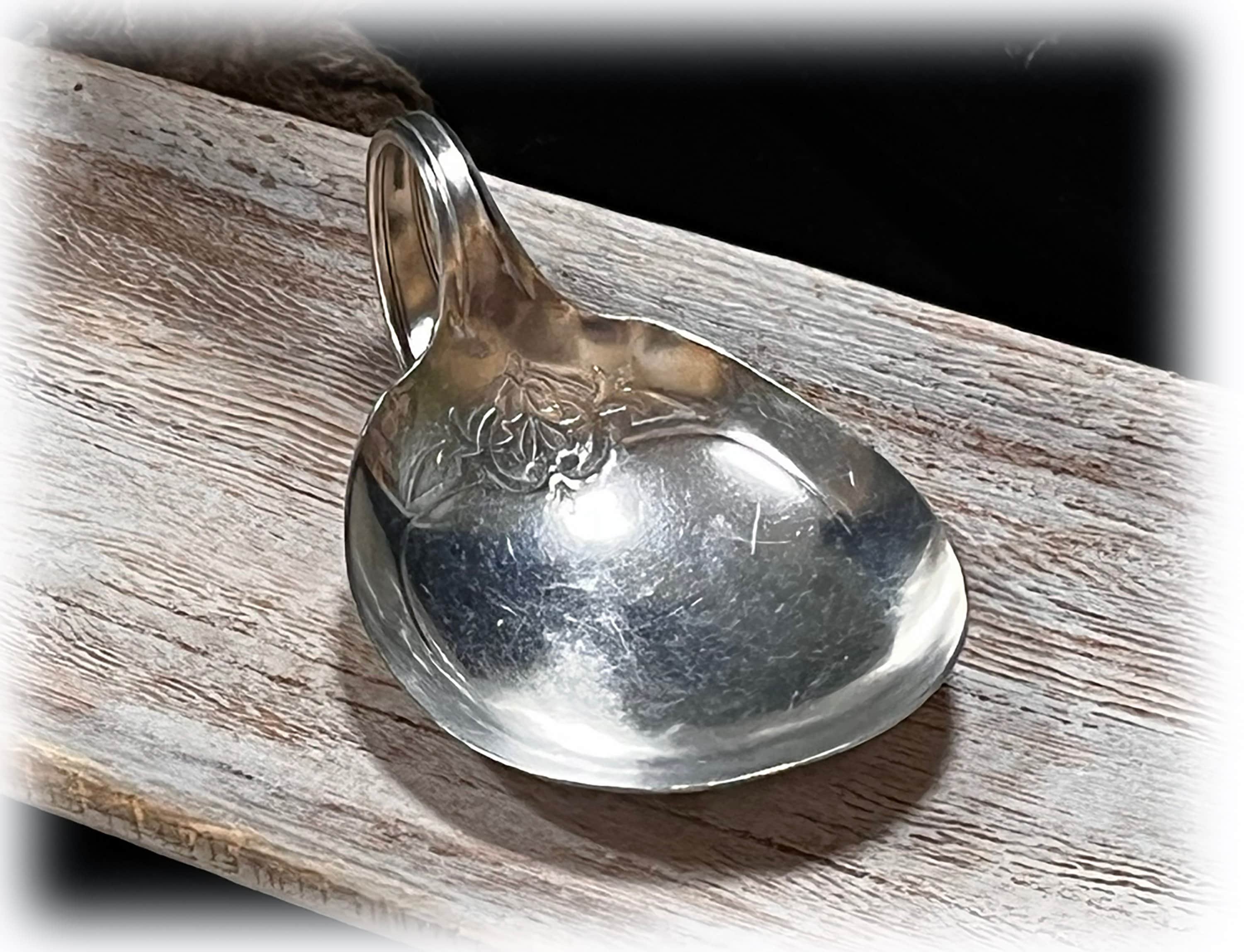 Antique Lady Doris Trinket Dish, Silverware Ring Catcher, Art Deco Jewelry Bowl, c 1929