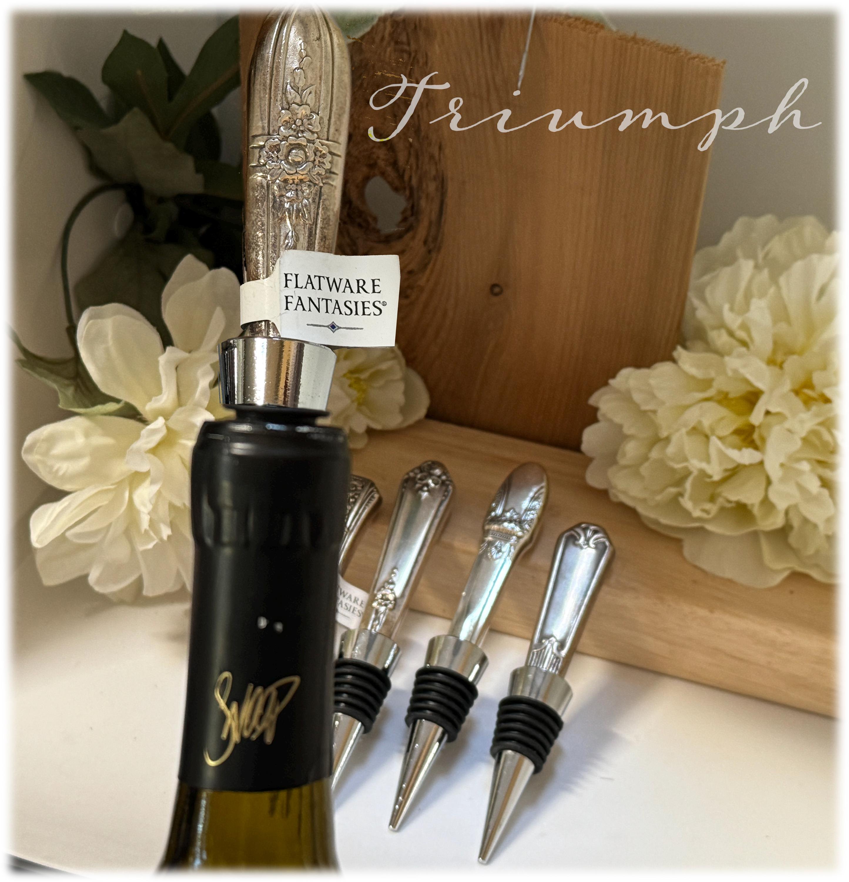 Vintage Silverplate Knife Handle Wine Stopper: Upcycled Gift
