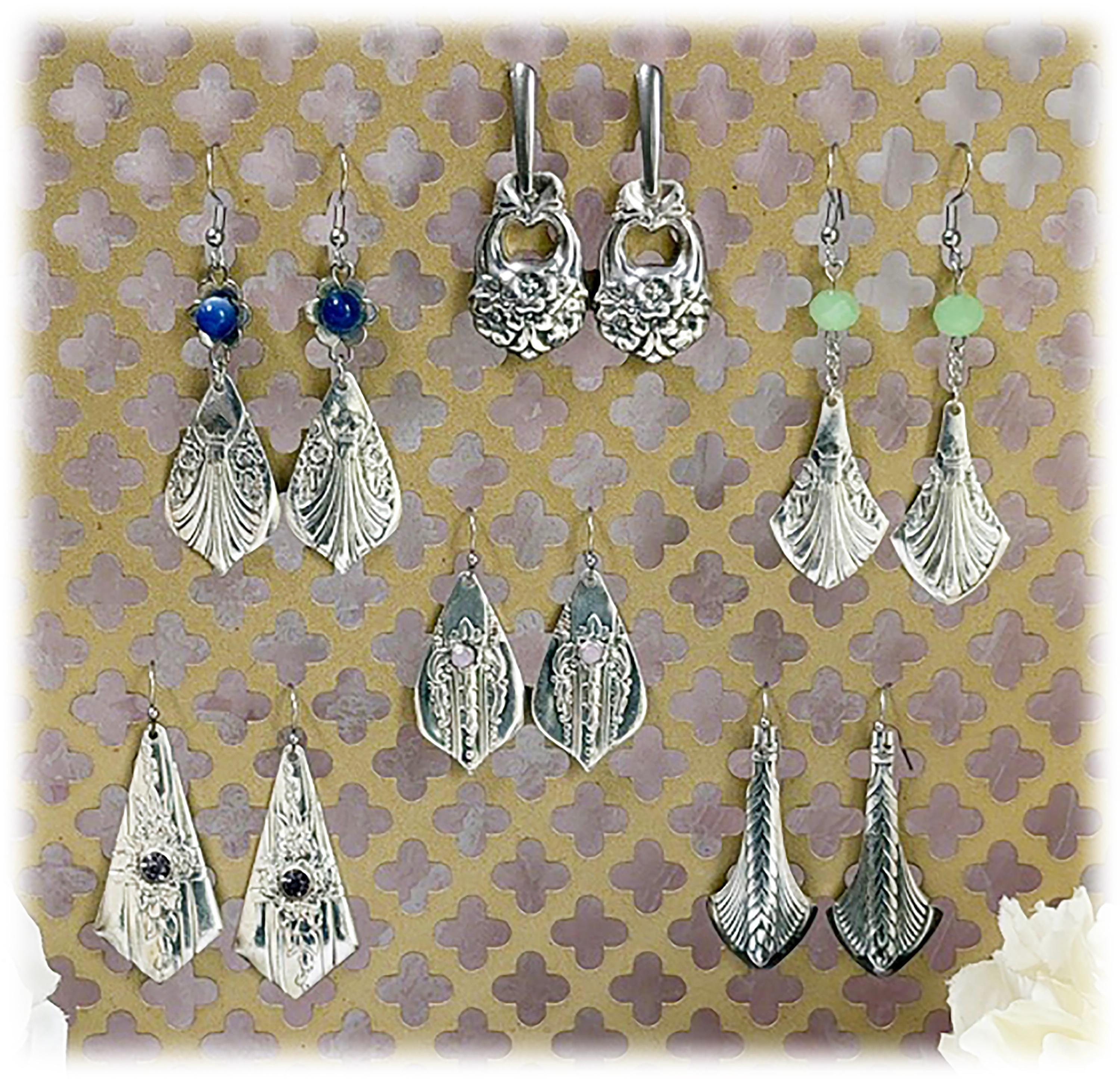 Hollow Knife Earrings: Art Deco Silverplate, Choose Your Style, 6 Variations