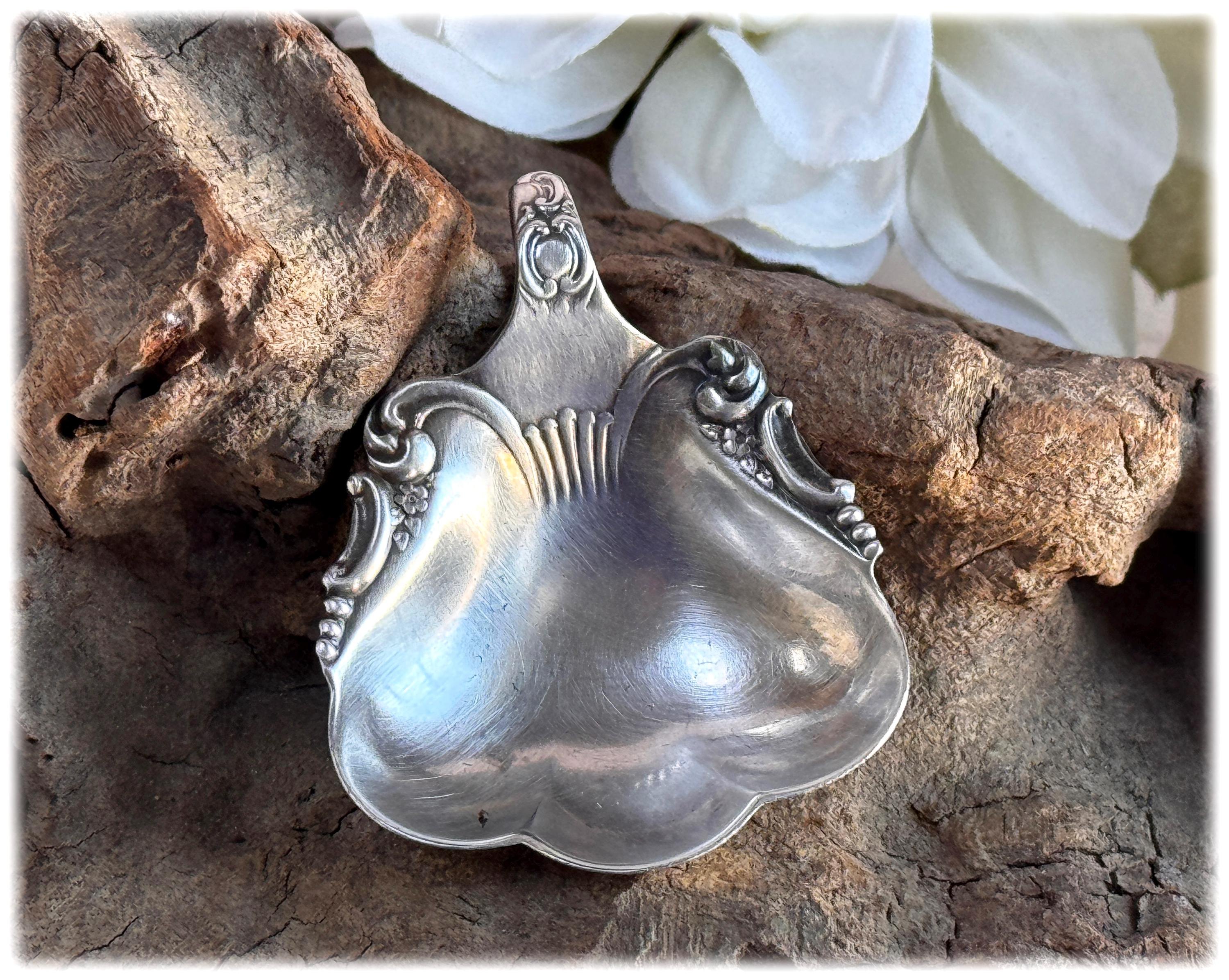 Silverplate Ring Dish, 1901 Alton Pattern Cream Dipper Utensil