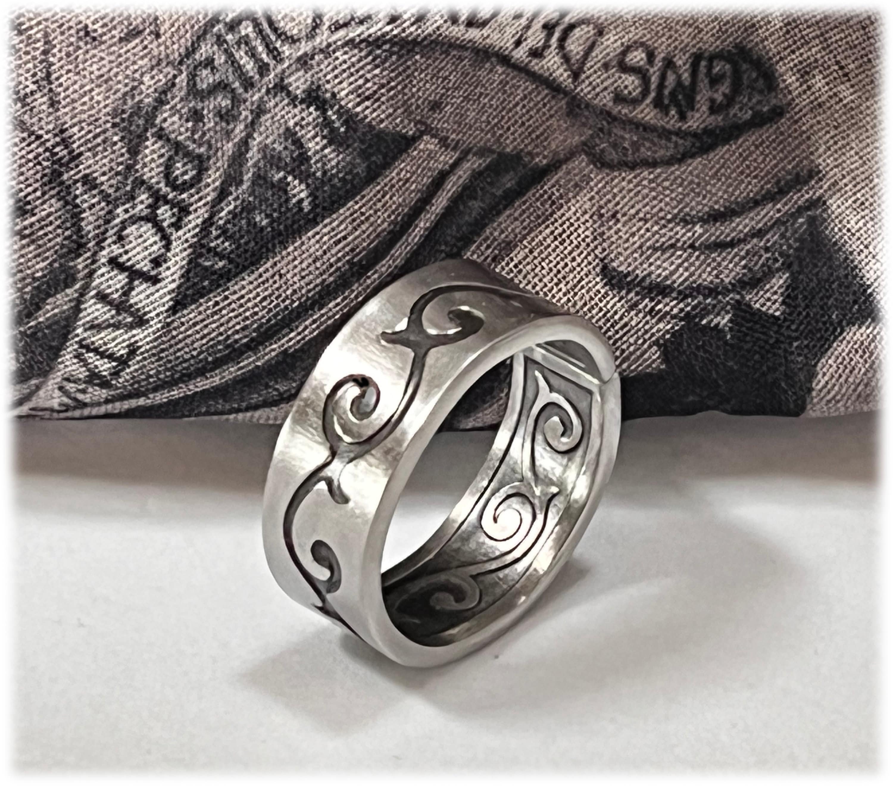 Reversed Stainless Steel Spoon Ring: MCM Spanish Court Band