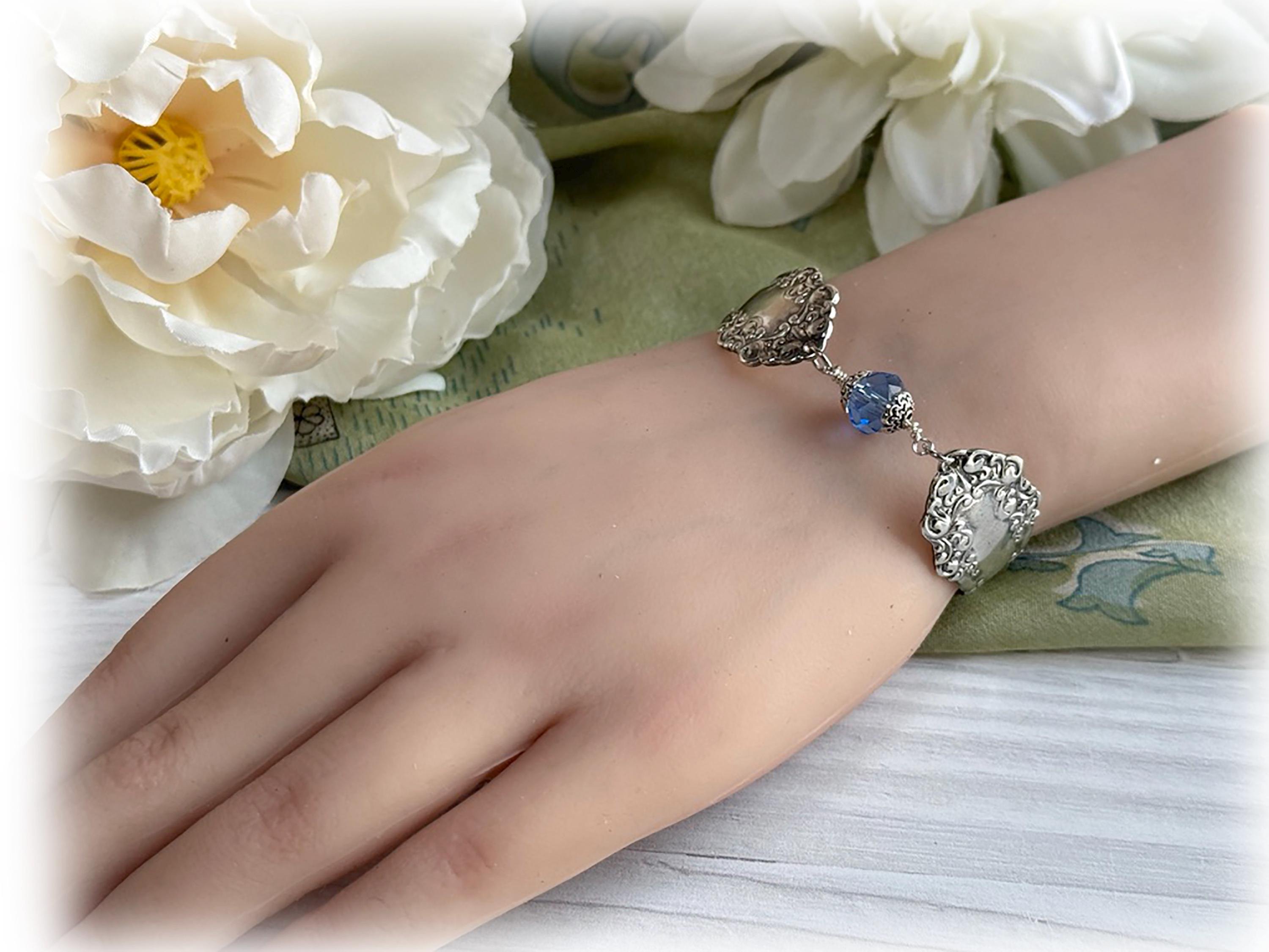 Antique Cuff Bracelet: Art Nouveau 1897 Berkshire with Blue Zircon Stone