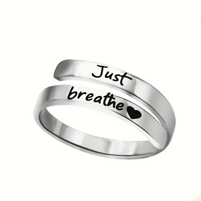 Silver Spiral Heart Ring