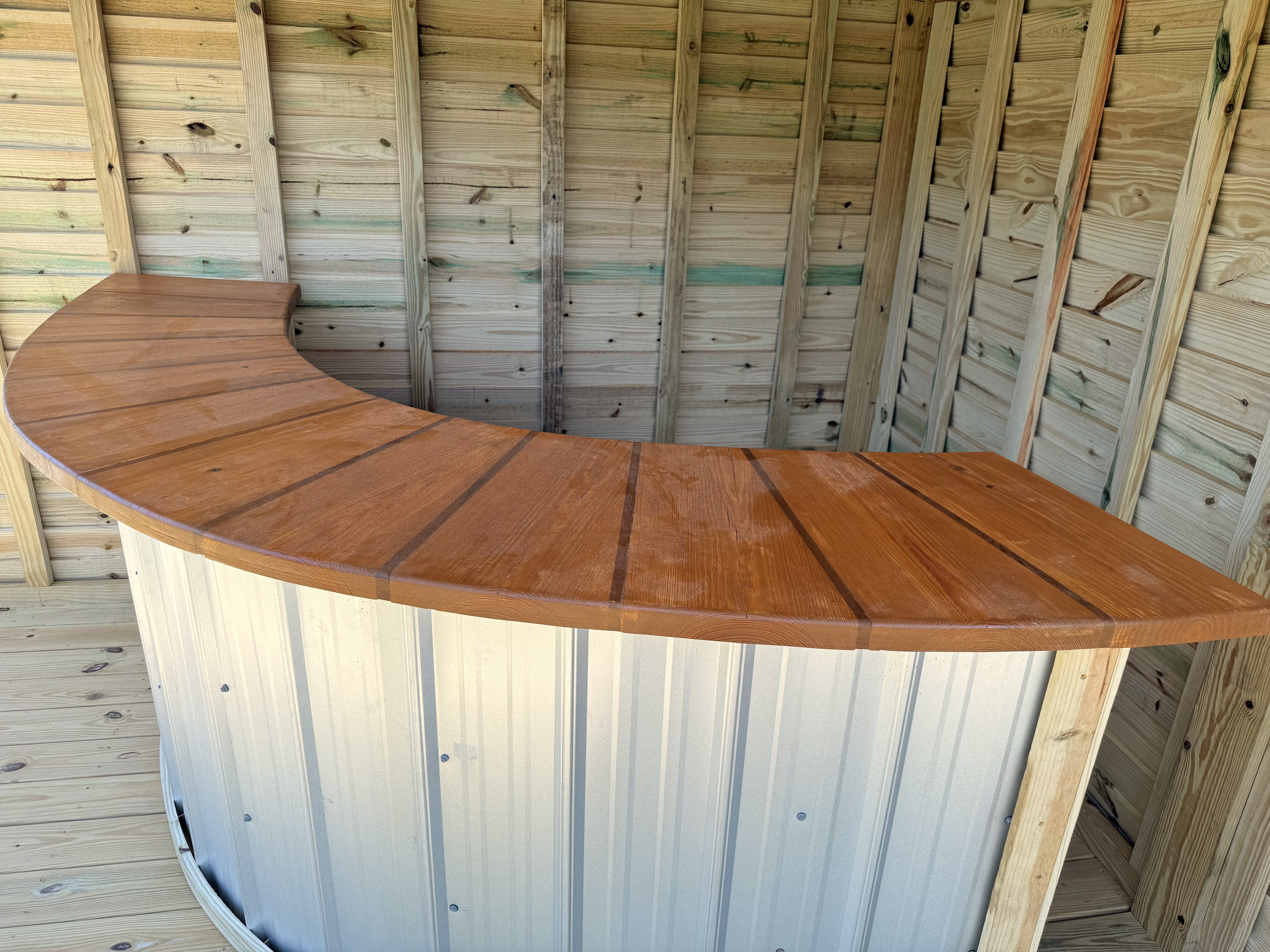 Curves Ahead 8’ long with a 20” bar top