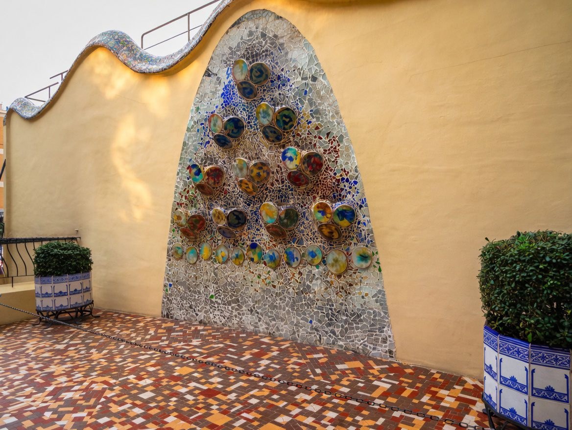 Colorful architectural detail in Barcelona