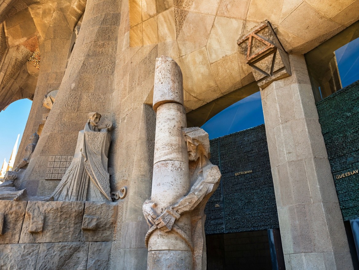 Fictional alien ship above Sagrada Família