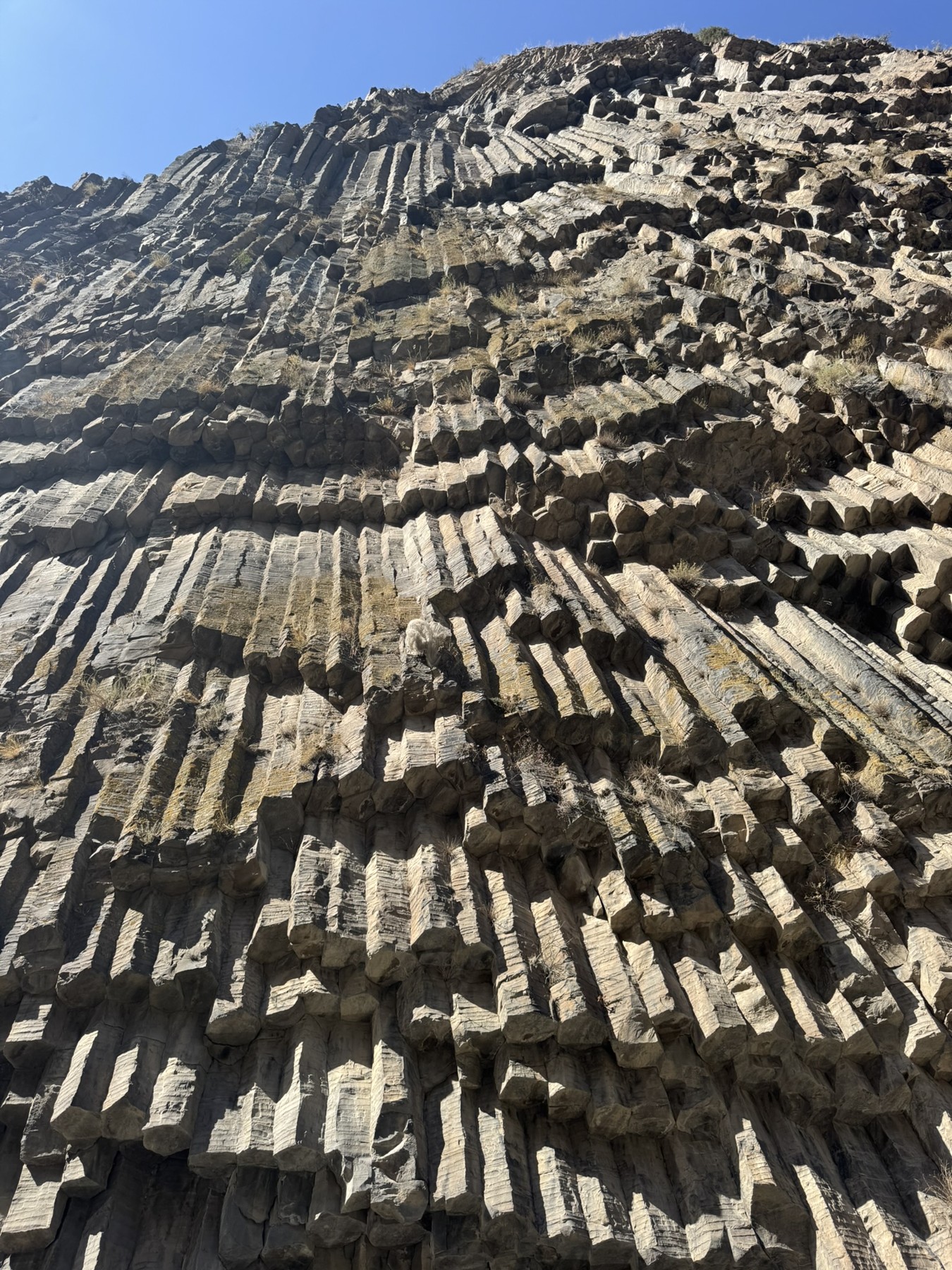 The towering basalt columns of the Symphony of the Stones.