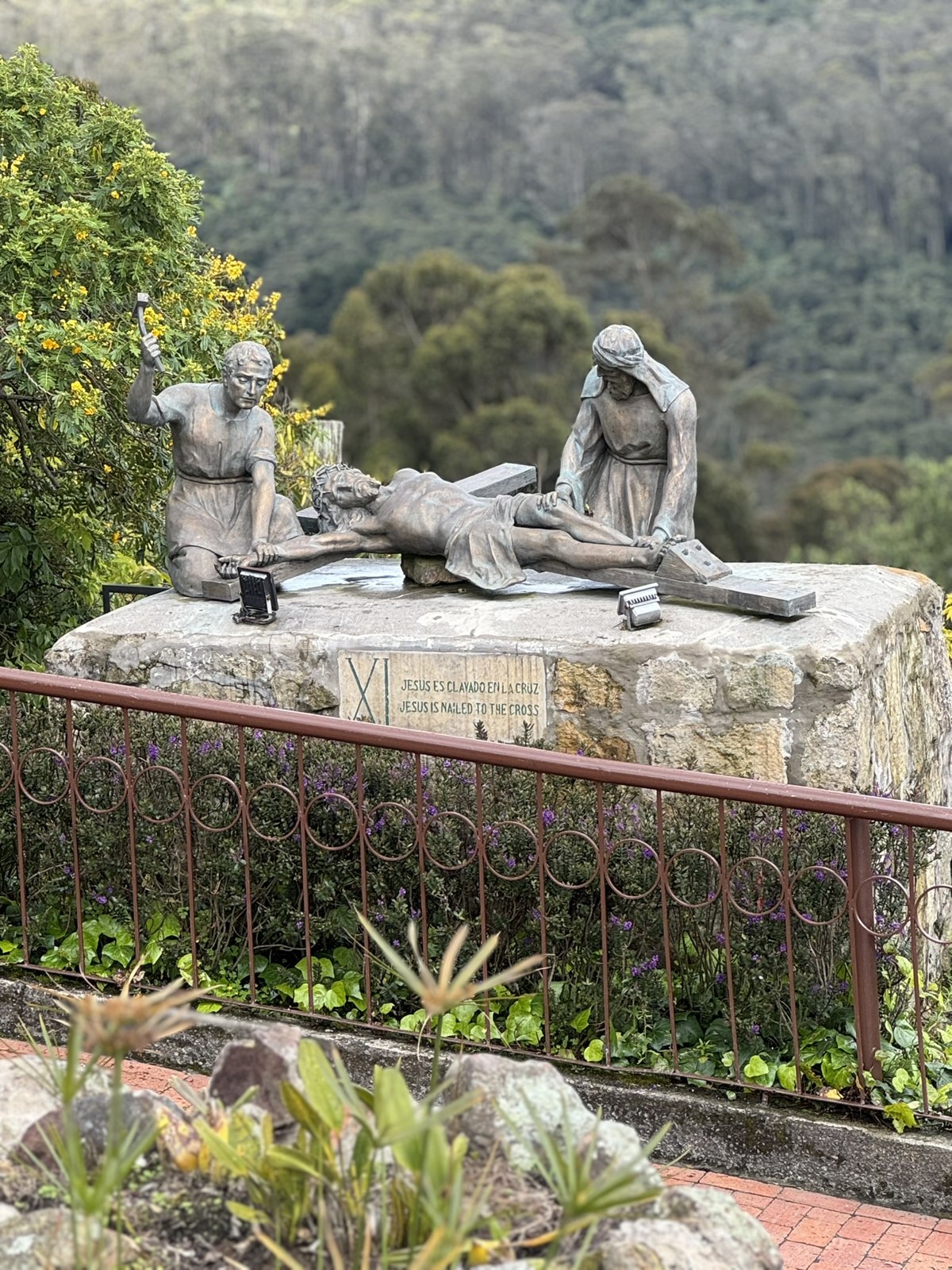 Stations of the Cross sculptures on the Monserrate walking path