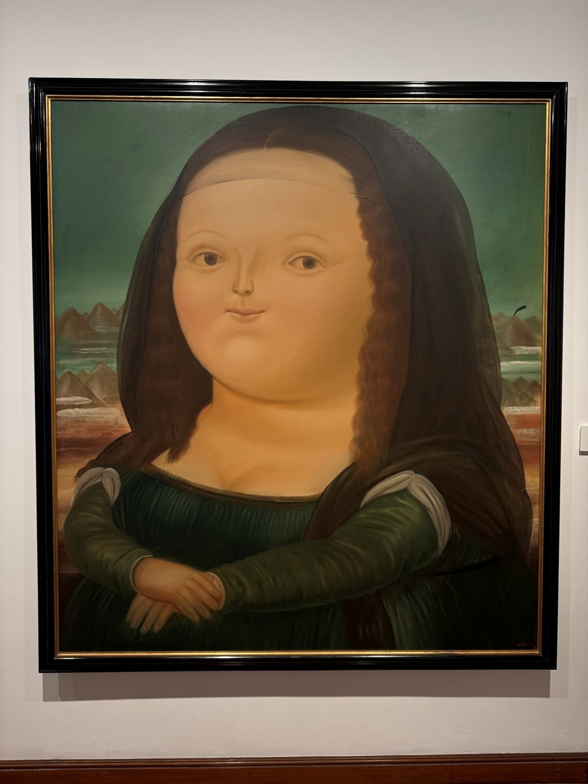 Botero’s Mona Lisa painting in Bogotá