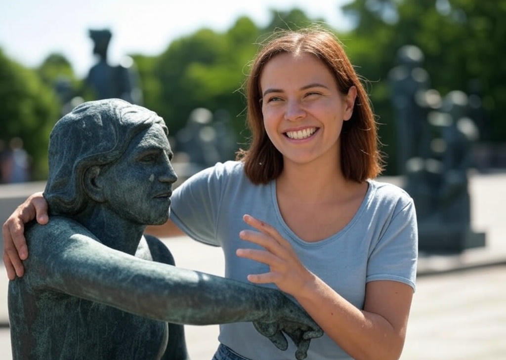 Travel photograph of Vigeland Park in Oslo, Norway