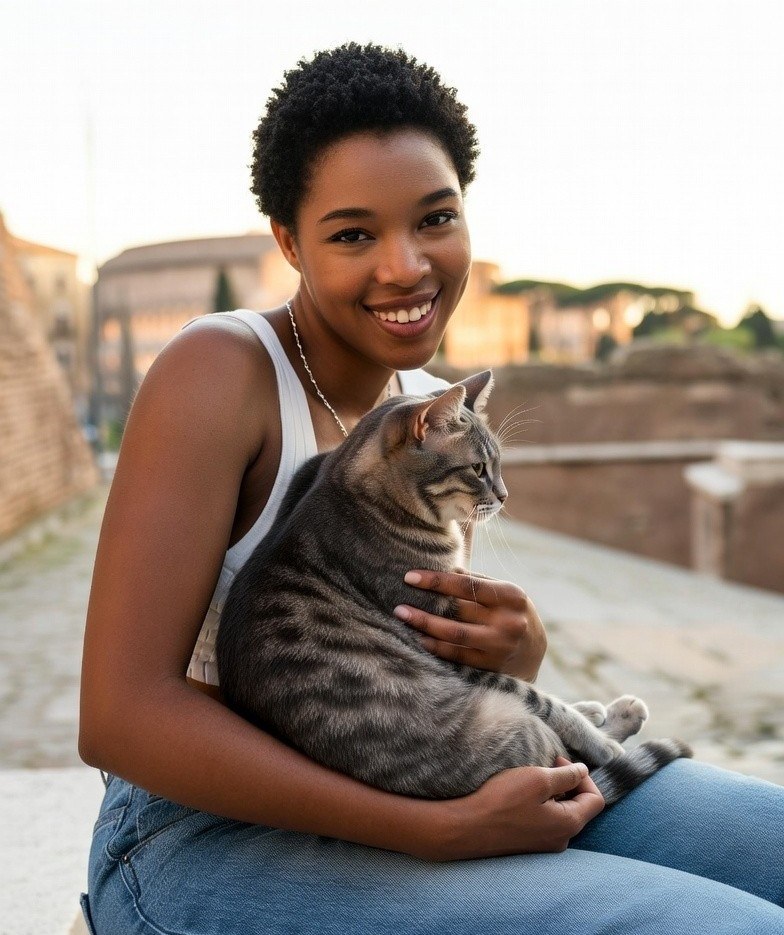 Travel photograph of Rome, Video Games, Cats