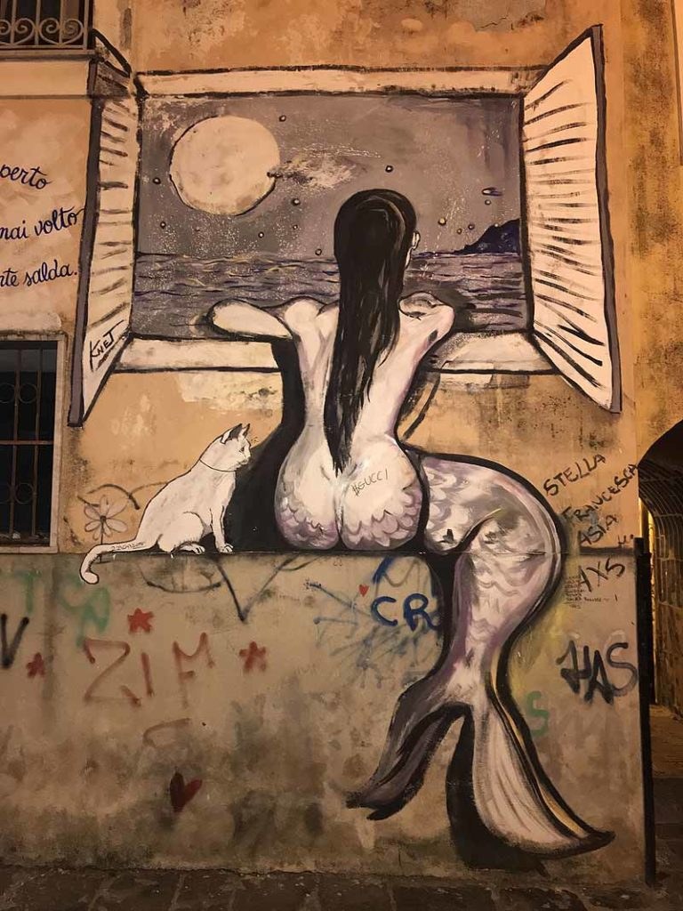Travel photograph of street art meets parallel worlds