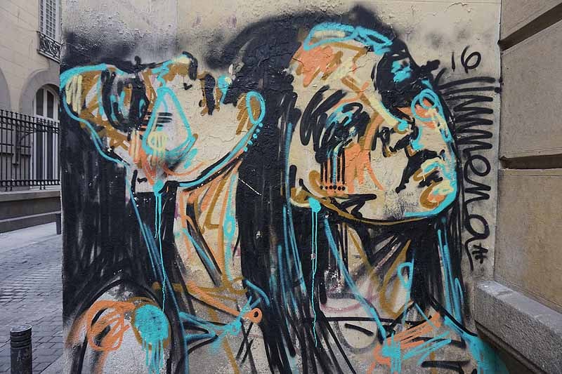 Travel photograph of street art meets parallel worlds