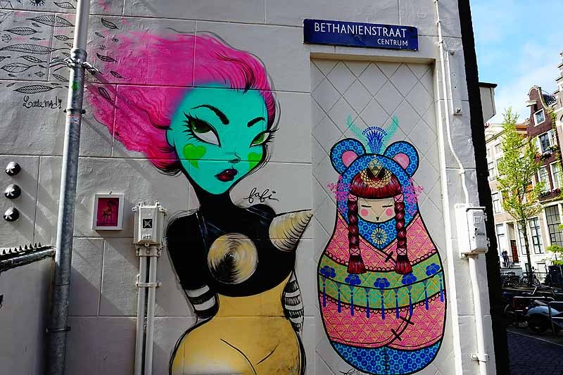 Travel photograph of street art meets parallel worlds