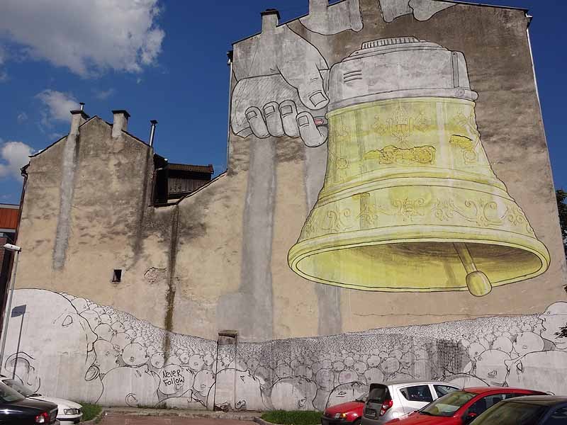 Travel photograph of street art meets parallel worlds