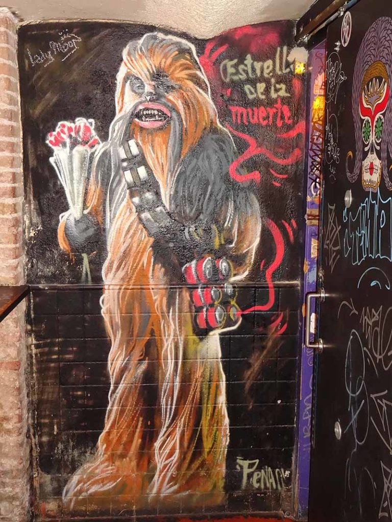 Travel photograph of street art meets parallel worlds