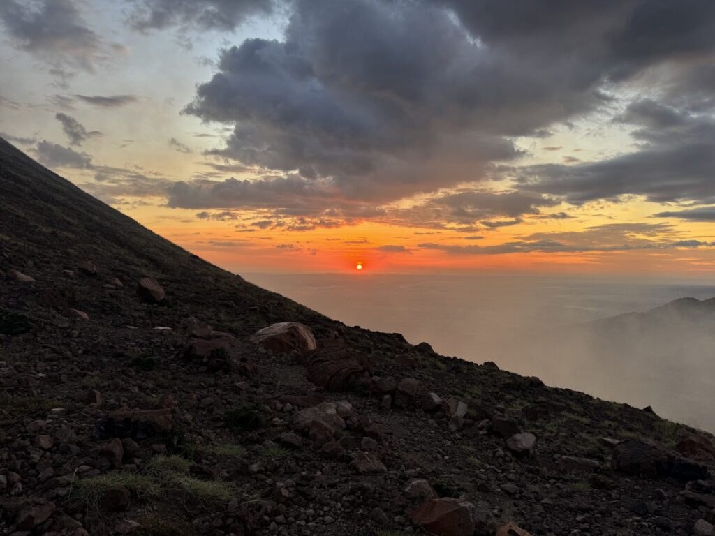 Volcano Bridge Tours - Sunset at Telica volcano in Leon, Nicaragua