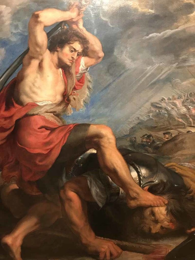 Travel photograph of wine contest at art museum