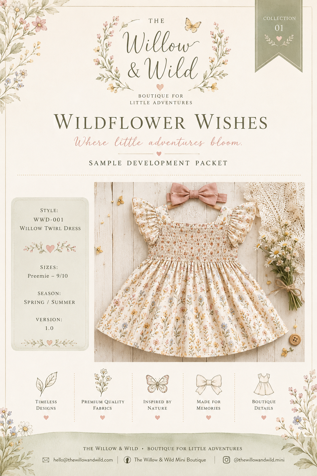 Willow Twirl Dress from the Wildflower Wishes collection