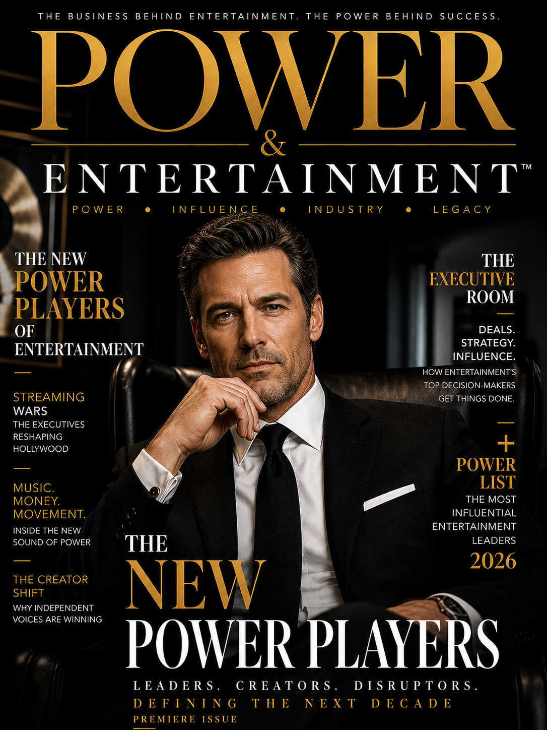 Power & Entertainment magazine cover, The New Power Players