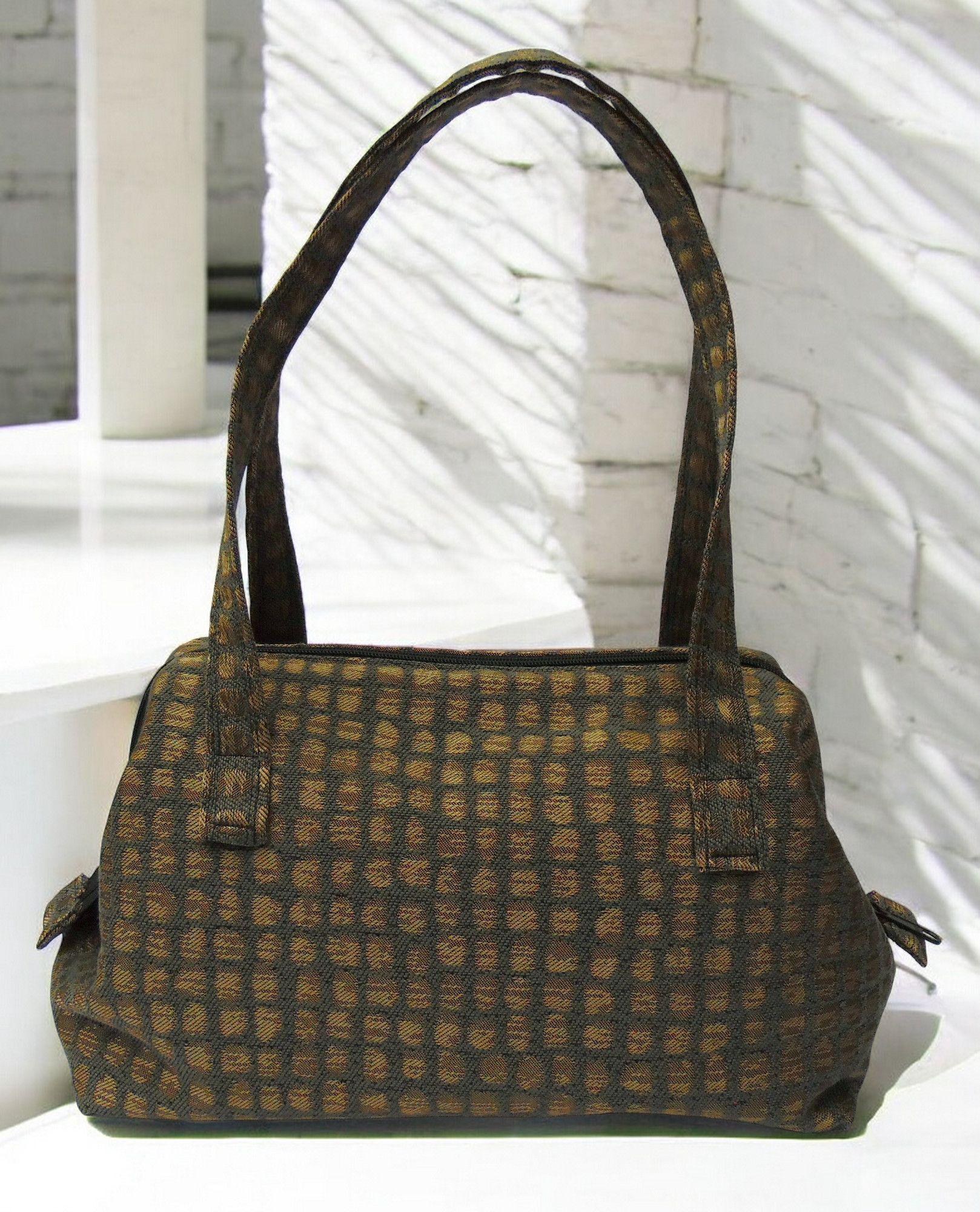 Olive Green and Gold Doctor Bag, Satchel Set, view 2