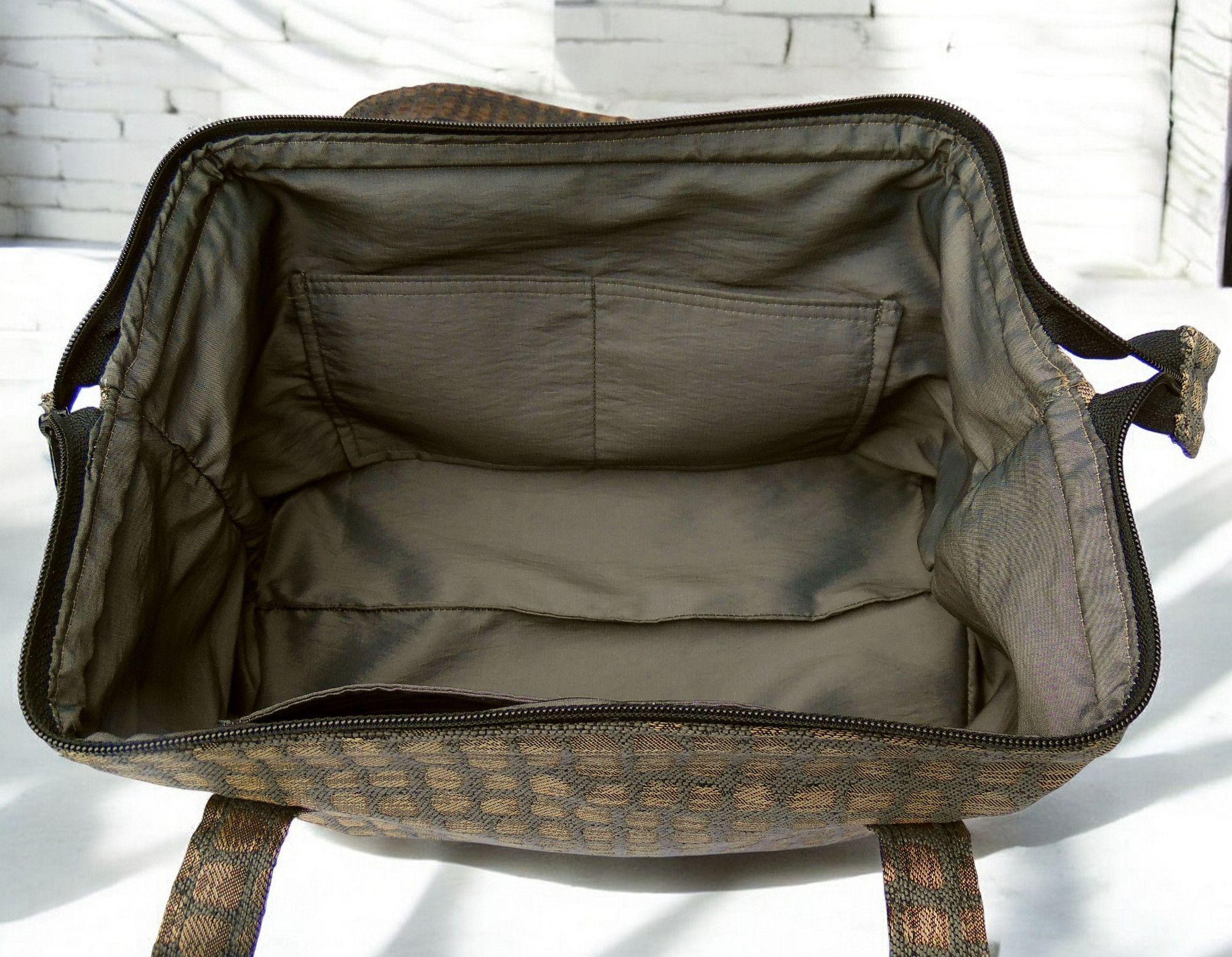Olive Green and Gold Doctor Bag, Satchel Set, view 3