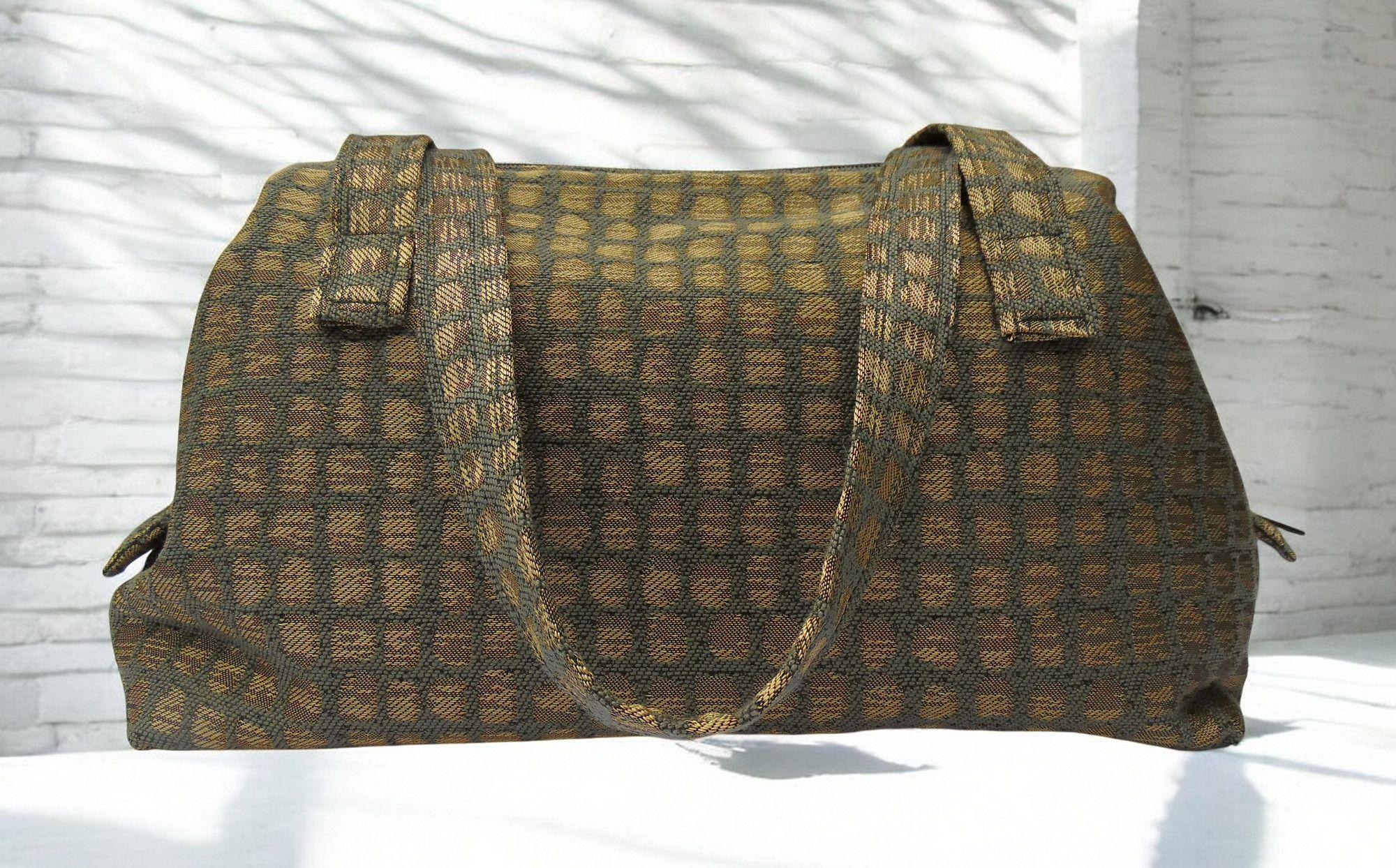 Olive Green and Gold Doctor Bag, Satchel Set, view 4