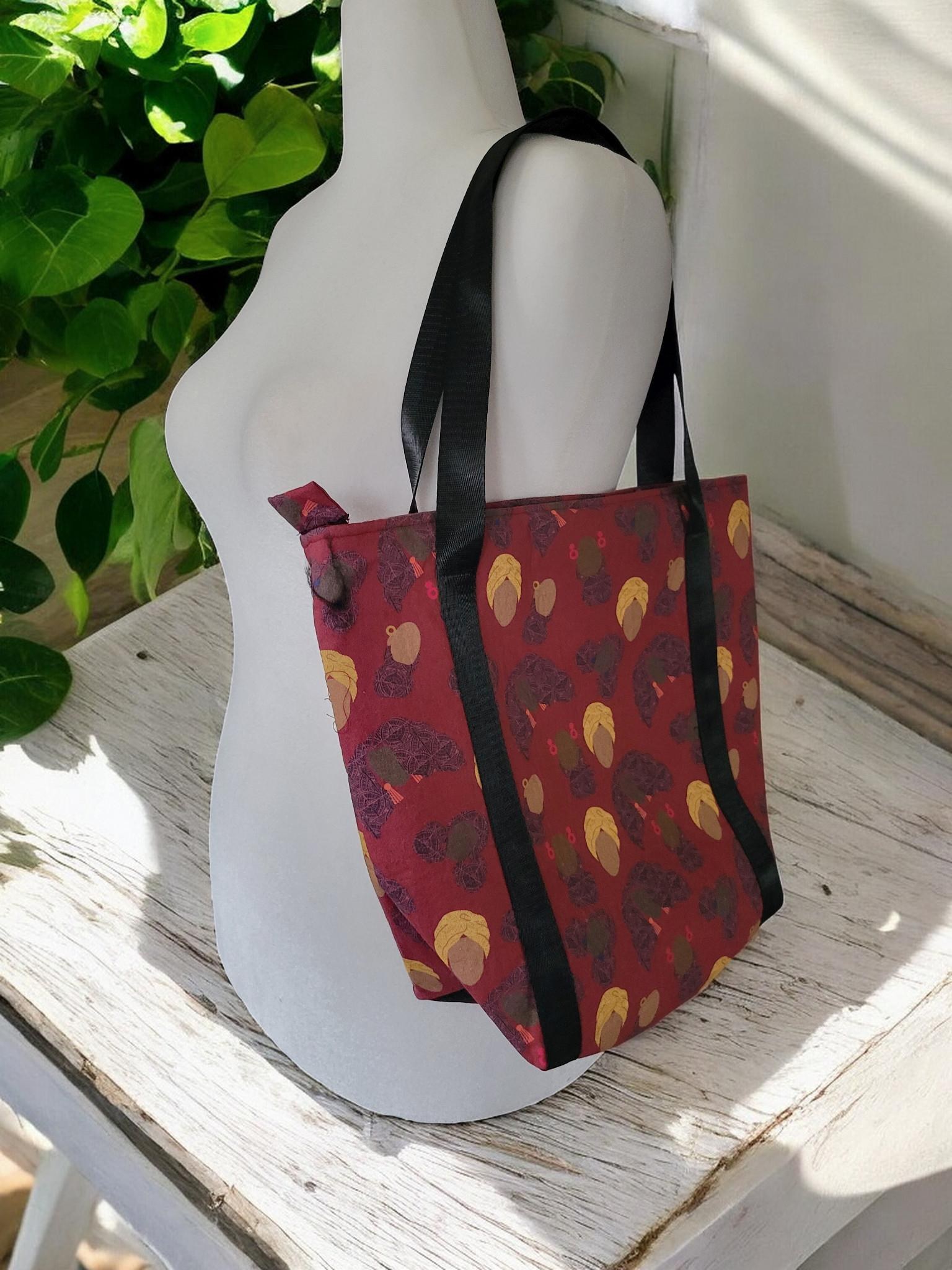 Zipper Top Tote Bag, Shoulder Bag, Eco Friendly, view 11