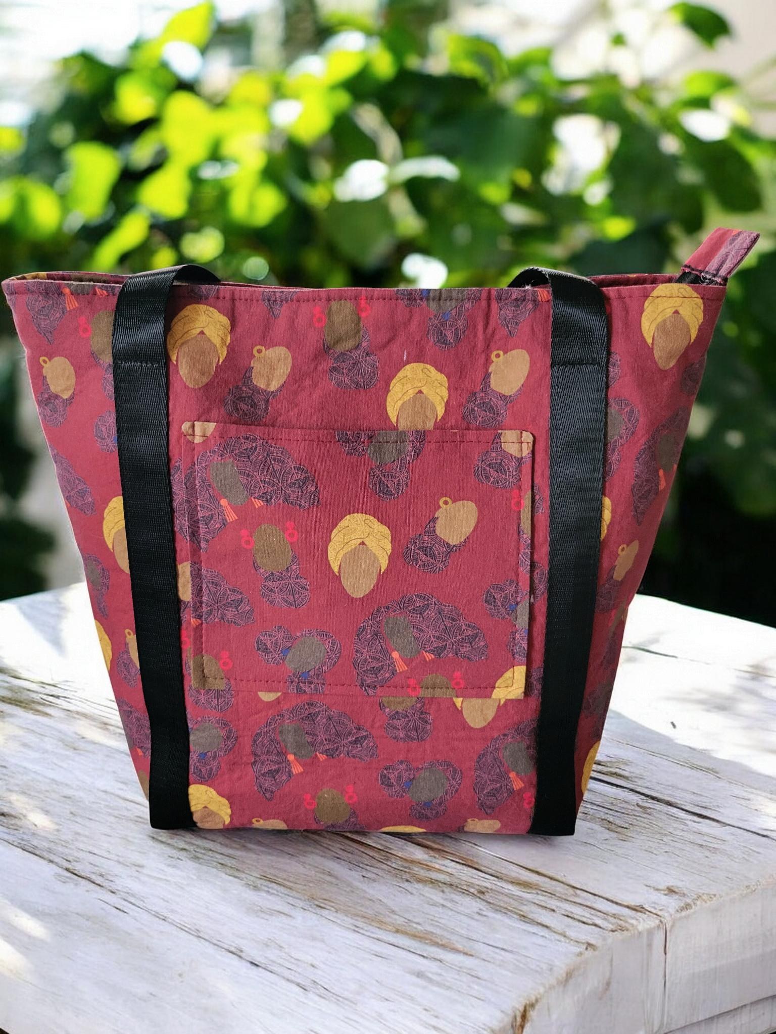 Zipper Top Tote Bag, Shoulder Bag, Eco Friendly, view 12