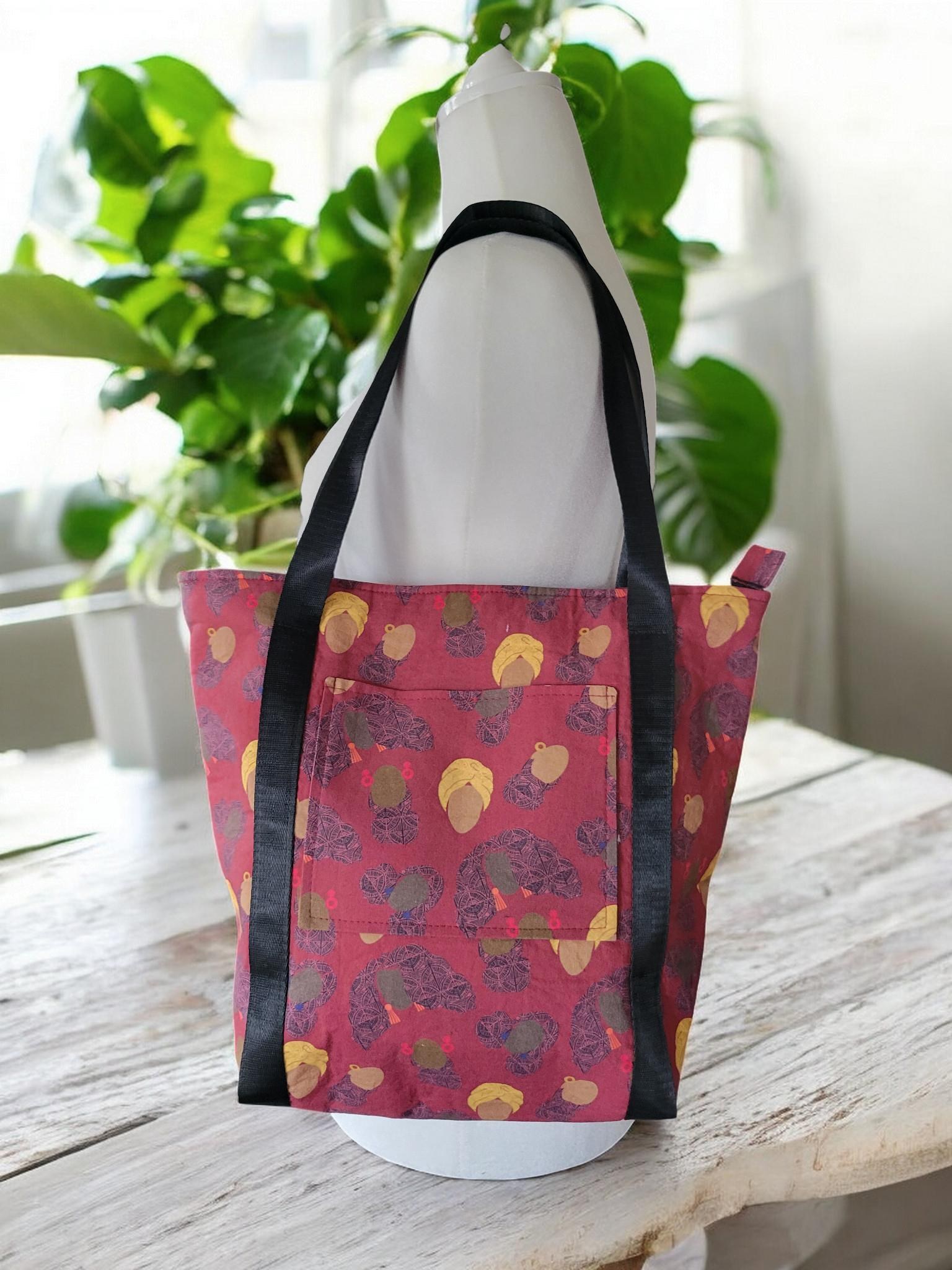 Zipper Top Tote Bag, Shoulder Bag, Eco Friendly, view 2