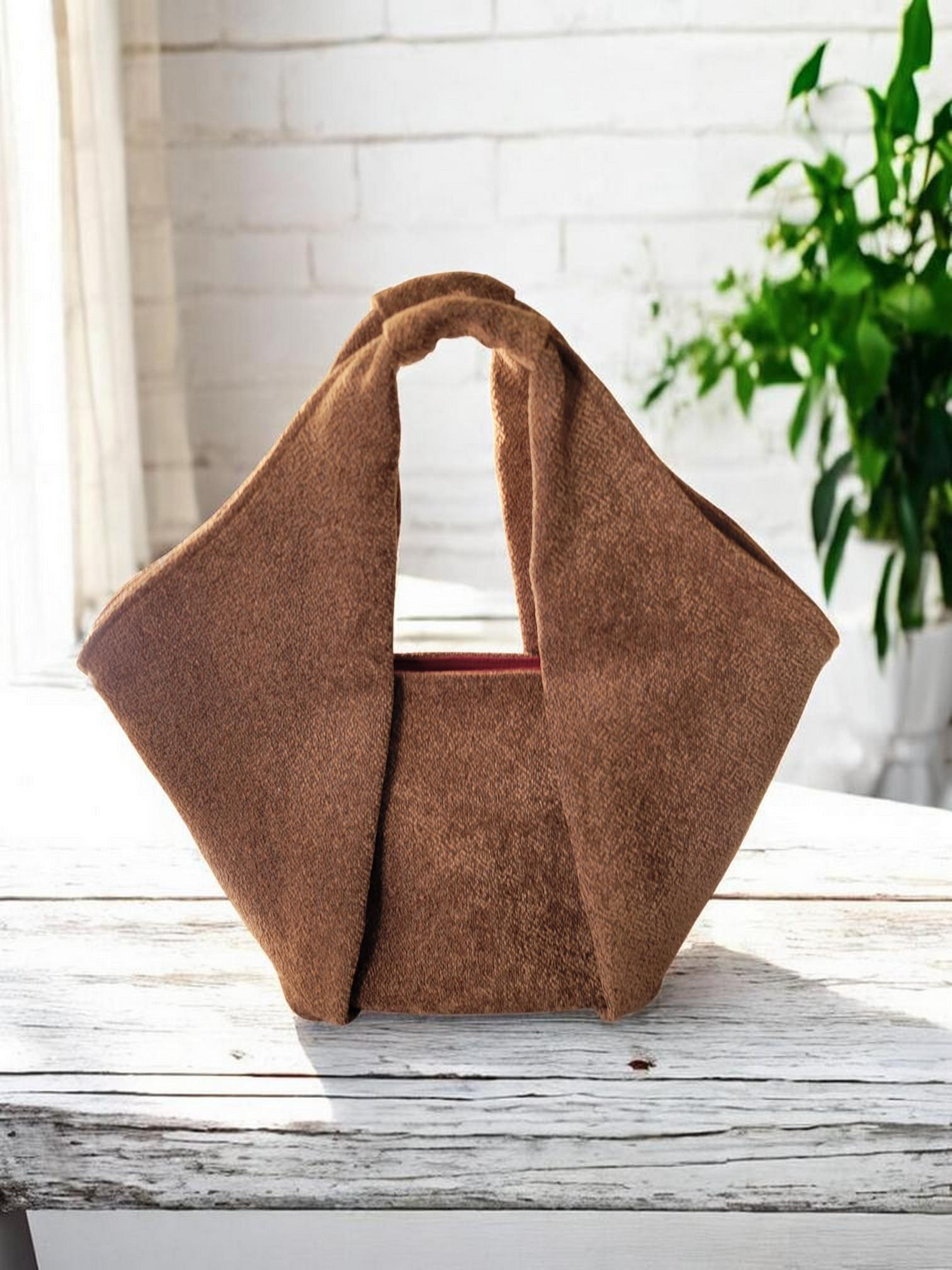 Suede Textured Hobo Bag, Structured Shoulder Purse, Minimalist Handbag, view 10