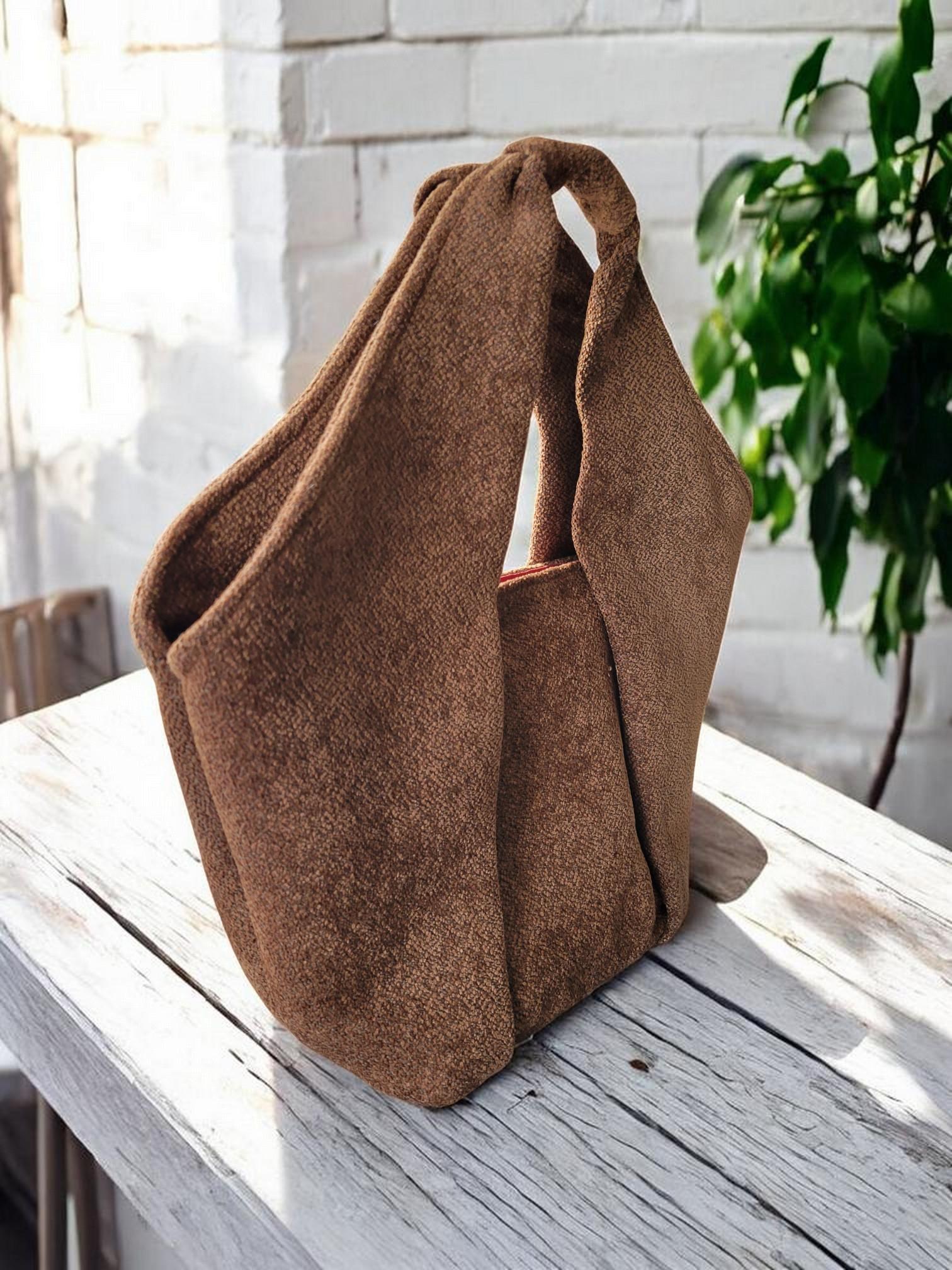 Suede Textured Hobo Bag, Structured Shoulder Purse, Minimalist Handbag, view 11