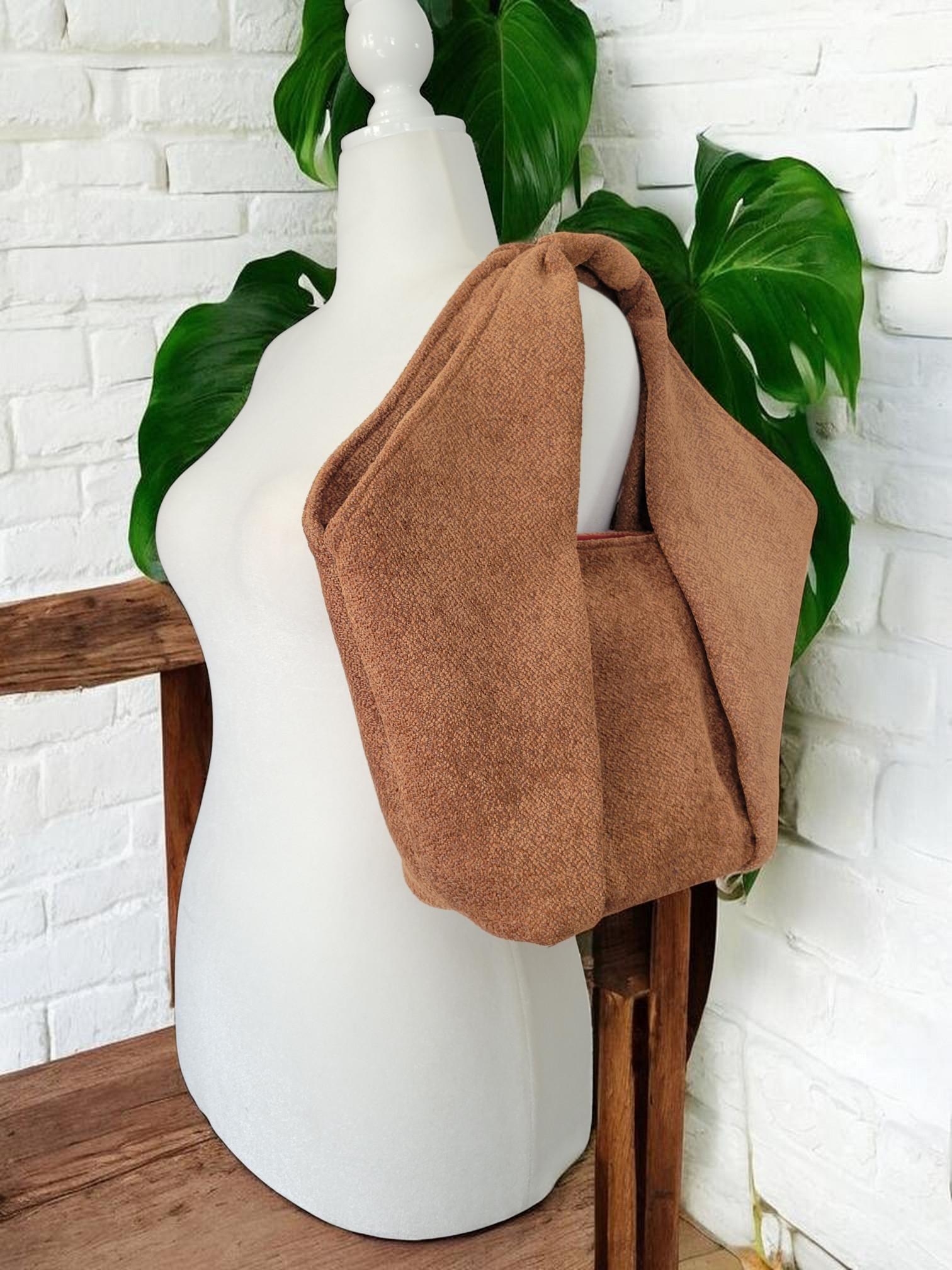 Suede Textured Hobo Bag, Structured Shoulder Purse, Minimalist Handbag, view 9