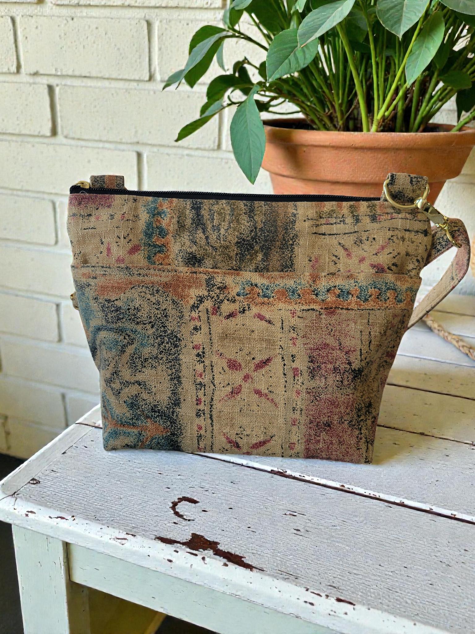 Boho Tapestry Crossbody Bag, Adjustable Strap Purse, Carpet Bag Style, Vintage Inspired, view 14