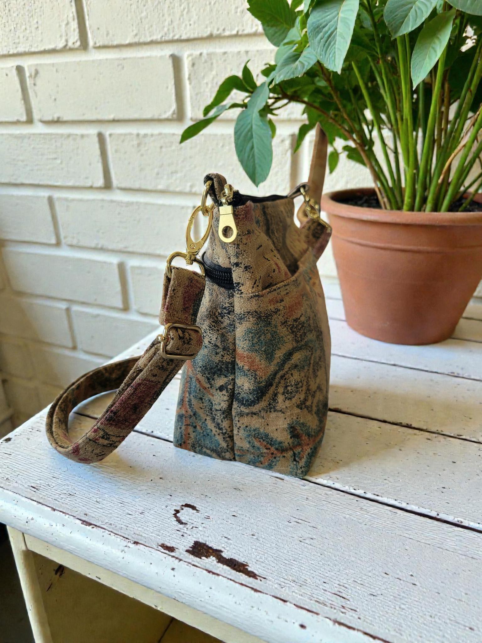 Boho Tapestry Crossbody Bag, Adjustable Strap Purse, Carpet Bag Style, Vintage Inspired, view 5