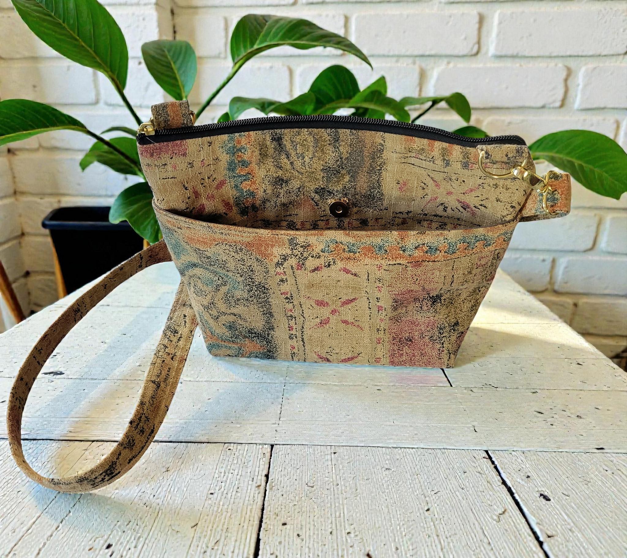 Boho Tapestry Crossbody Bag, Adjustable Strap Purse, Carpet Bag Style, Vintage Inspired, view 8
