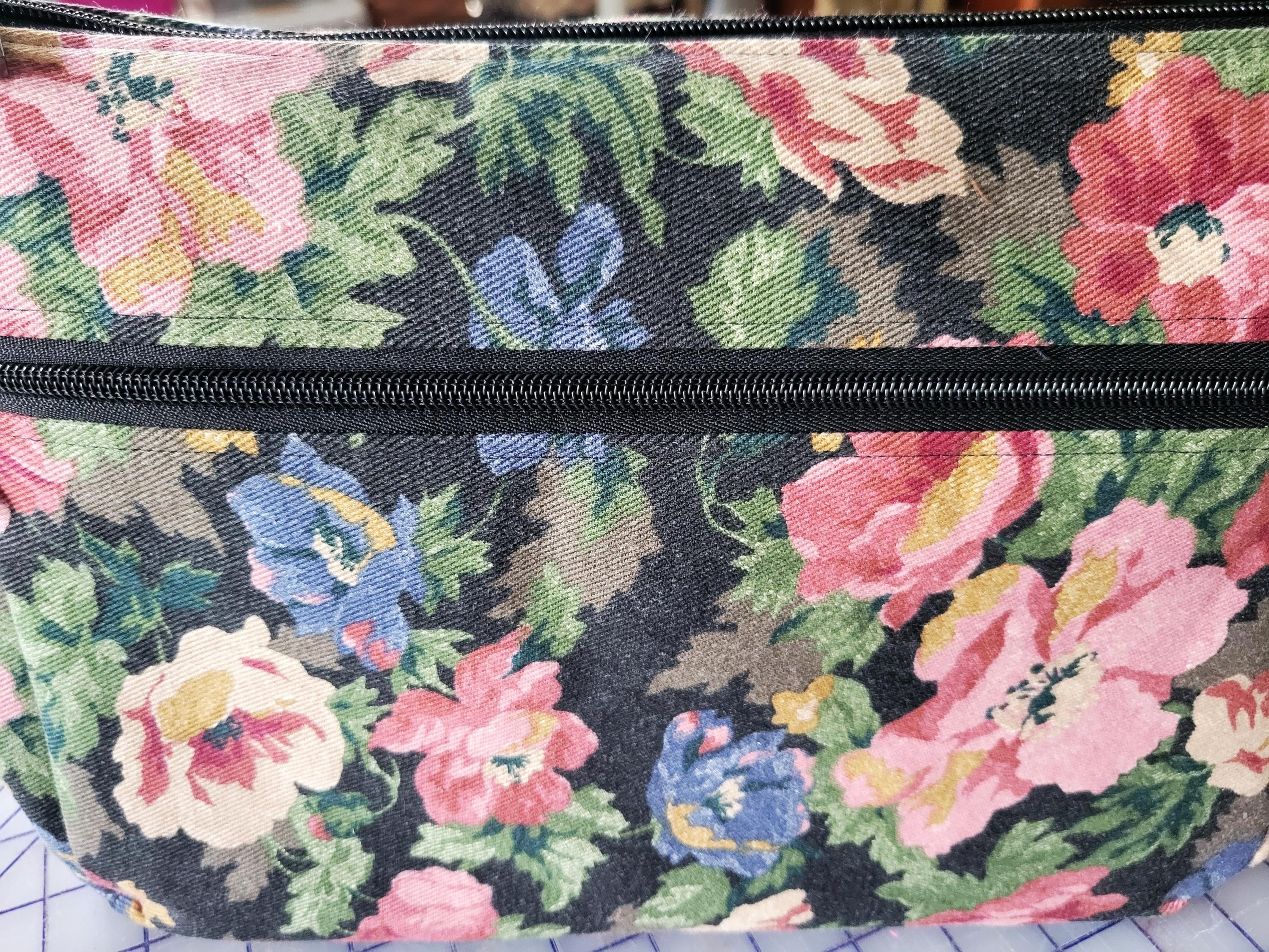 Floral Denim Crossbody Bag, Boho Shoulder Purse, Slouchy, Vintage Inspired, view 13