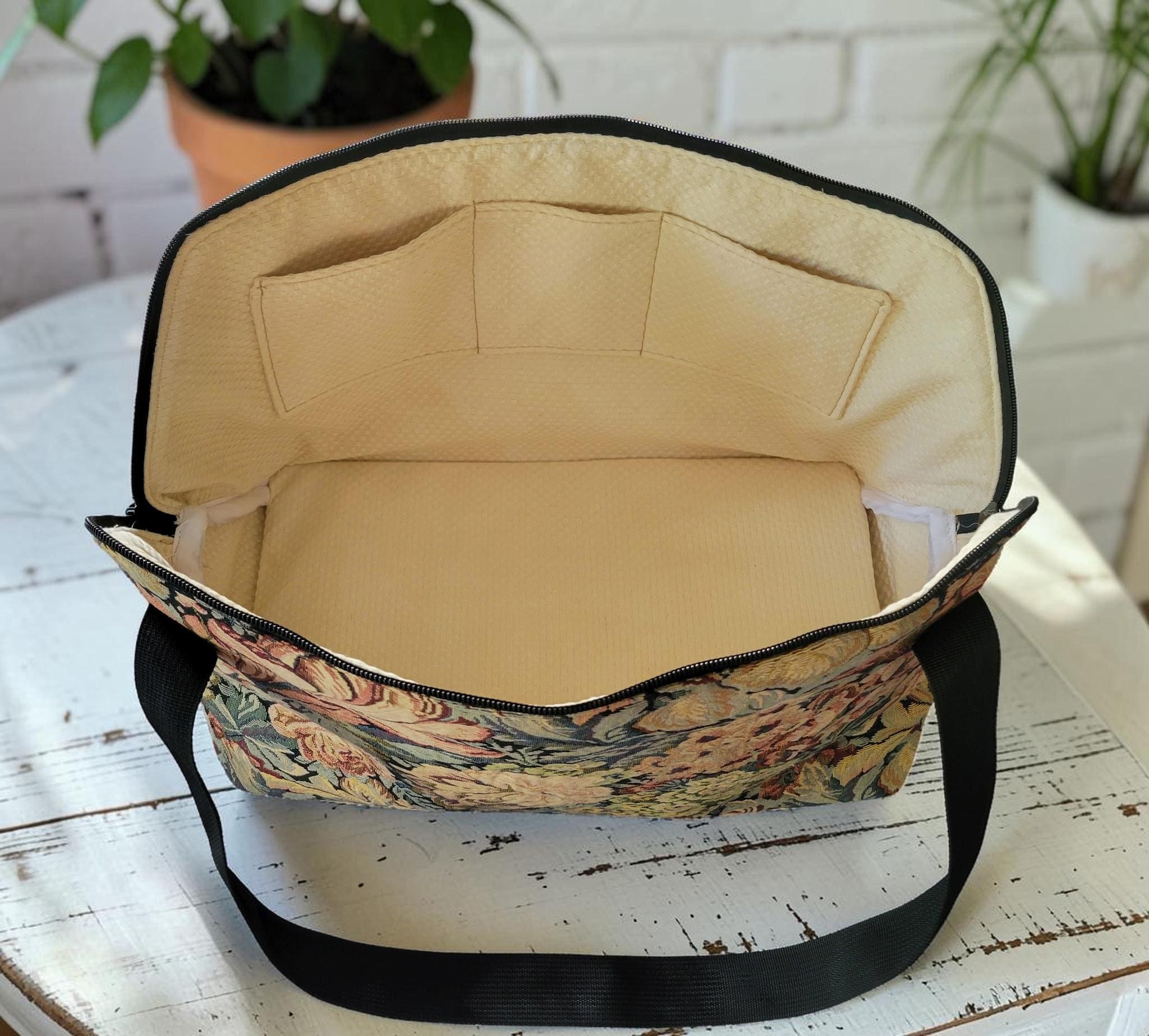 Vintage Floral Jacquard Weekender, Woven Tapestry Travel Tote, Romantic Cottagecore Carryall, view 12