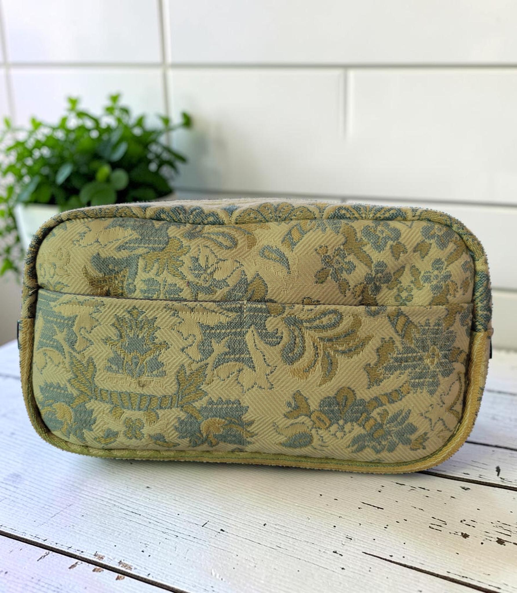 Jacquard Fanny Pack, Woven Belt Bag, Yellow and Blue Bum Bag, view 14