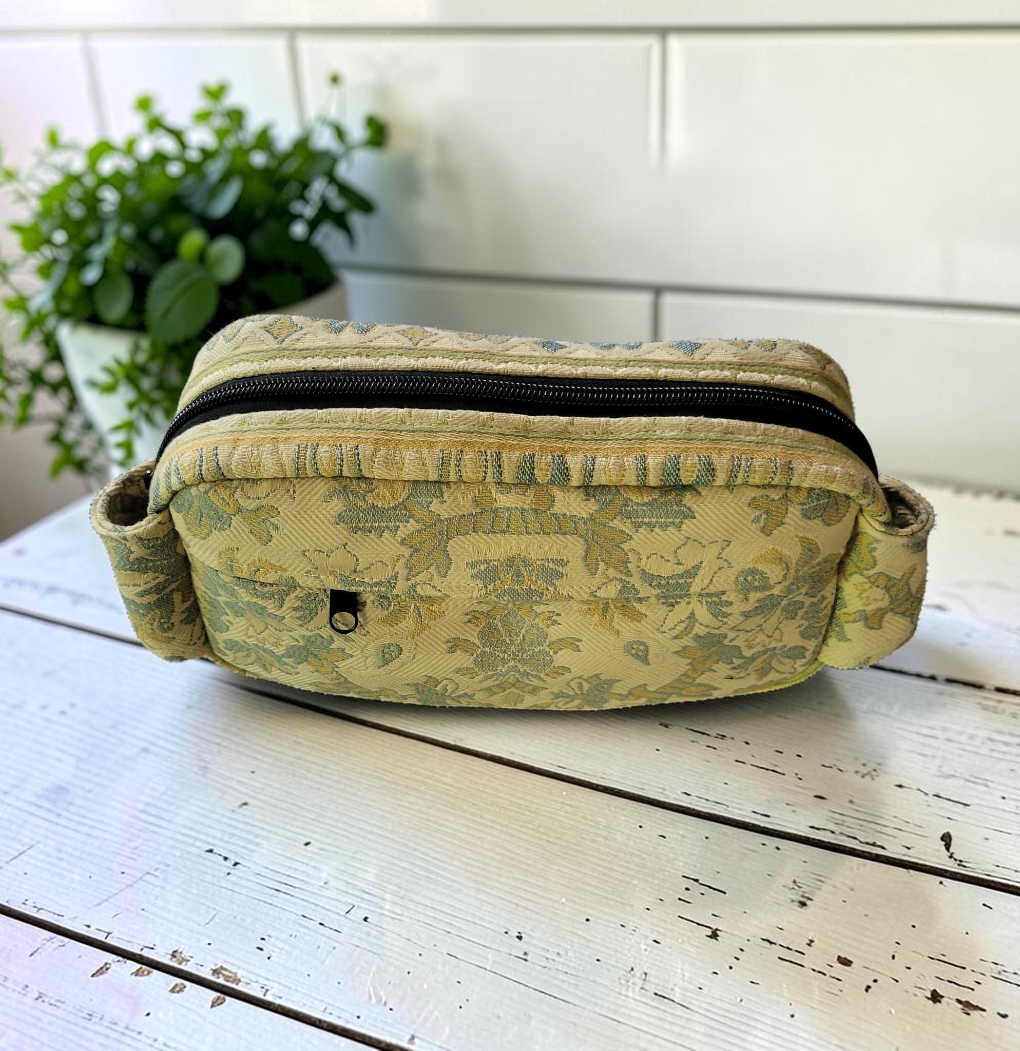 Jacquard Fanny Pack, Woven Belt Bag, Yellow and Blue Bum Bag, view 4