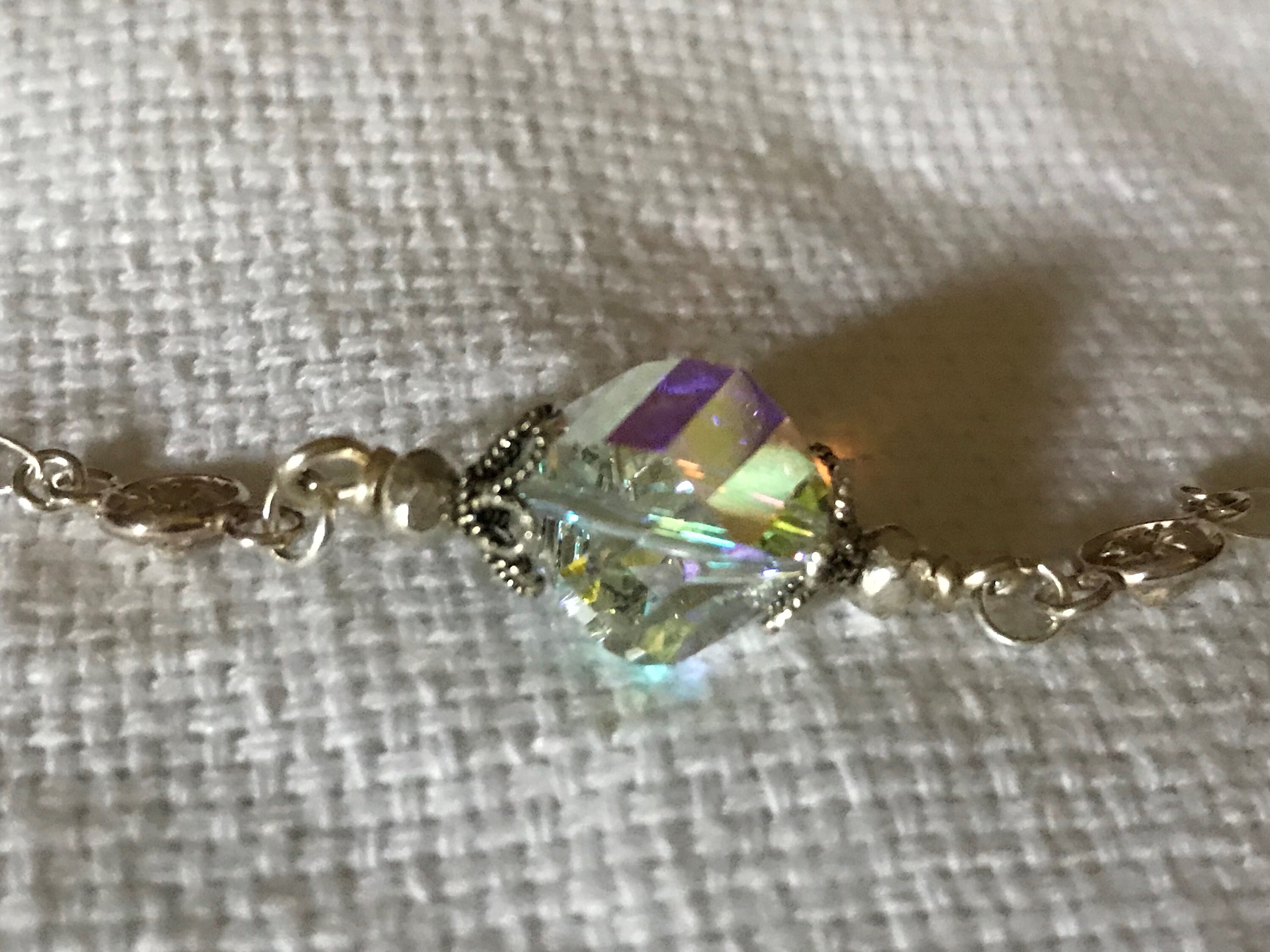 Sparkling Austrian Crystal Drop Necklace, view 5