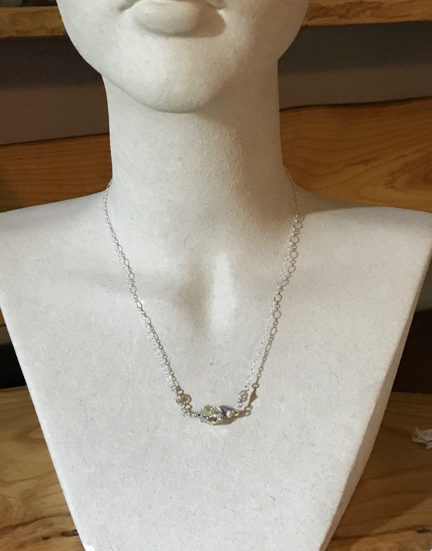 Sparkling Austrian Crystal Drop Necklace, view 6