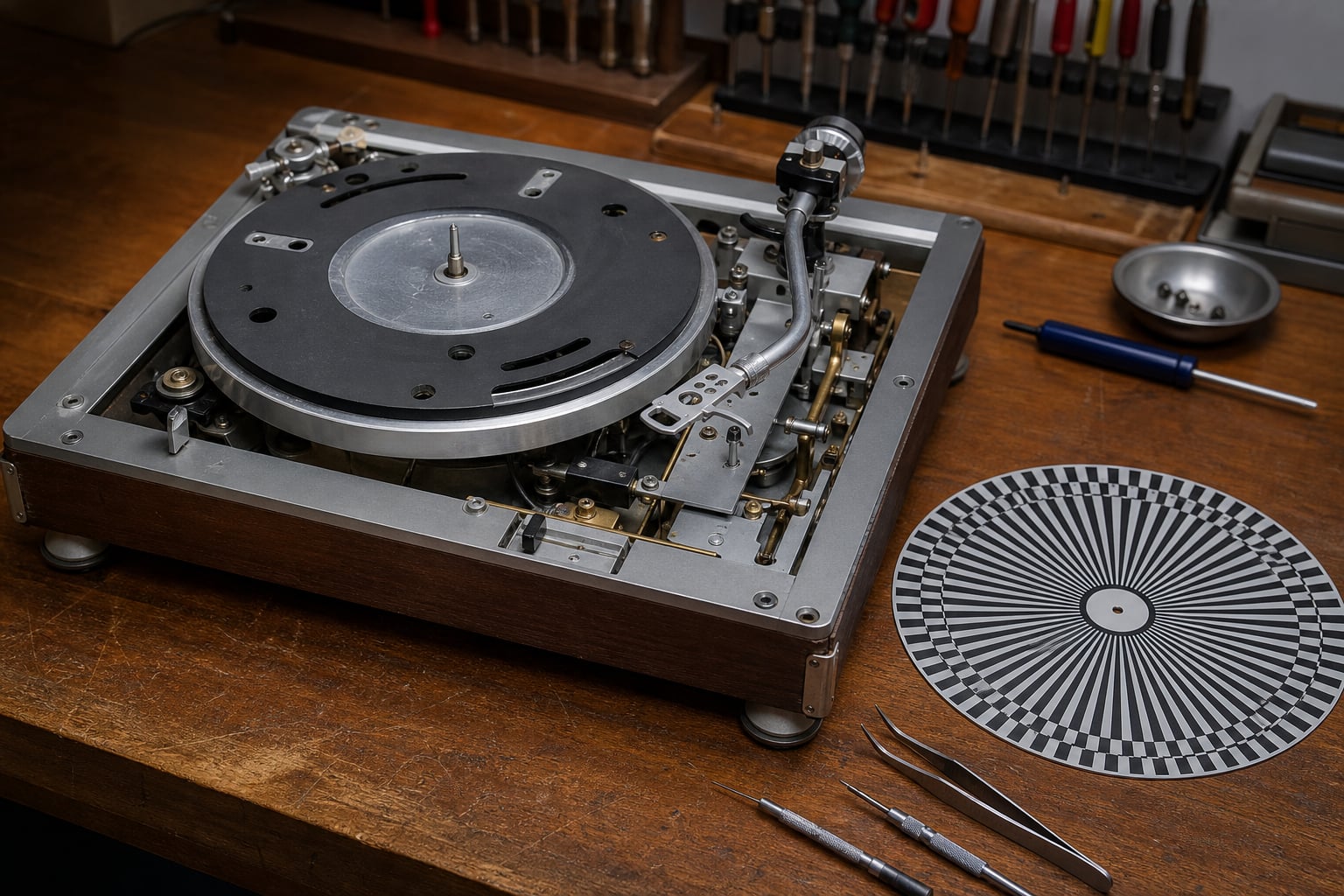 Turntable prepared for professional diagnosis