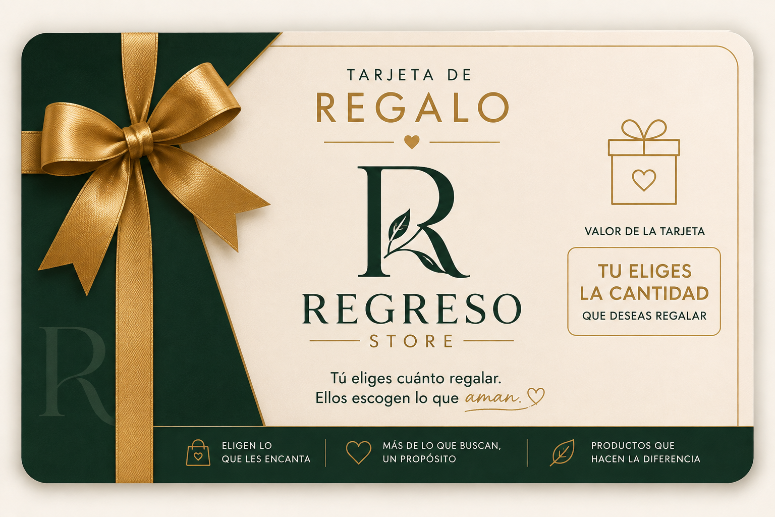 Tarjeta de Regalo, Regalo con propósito